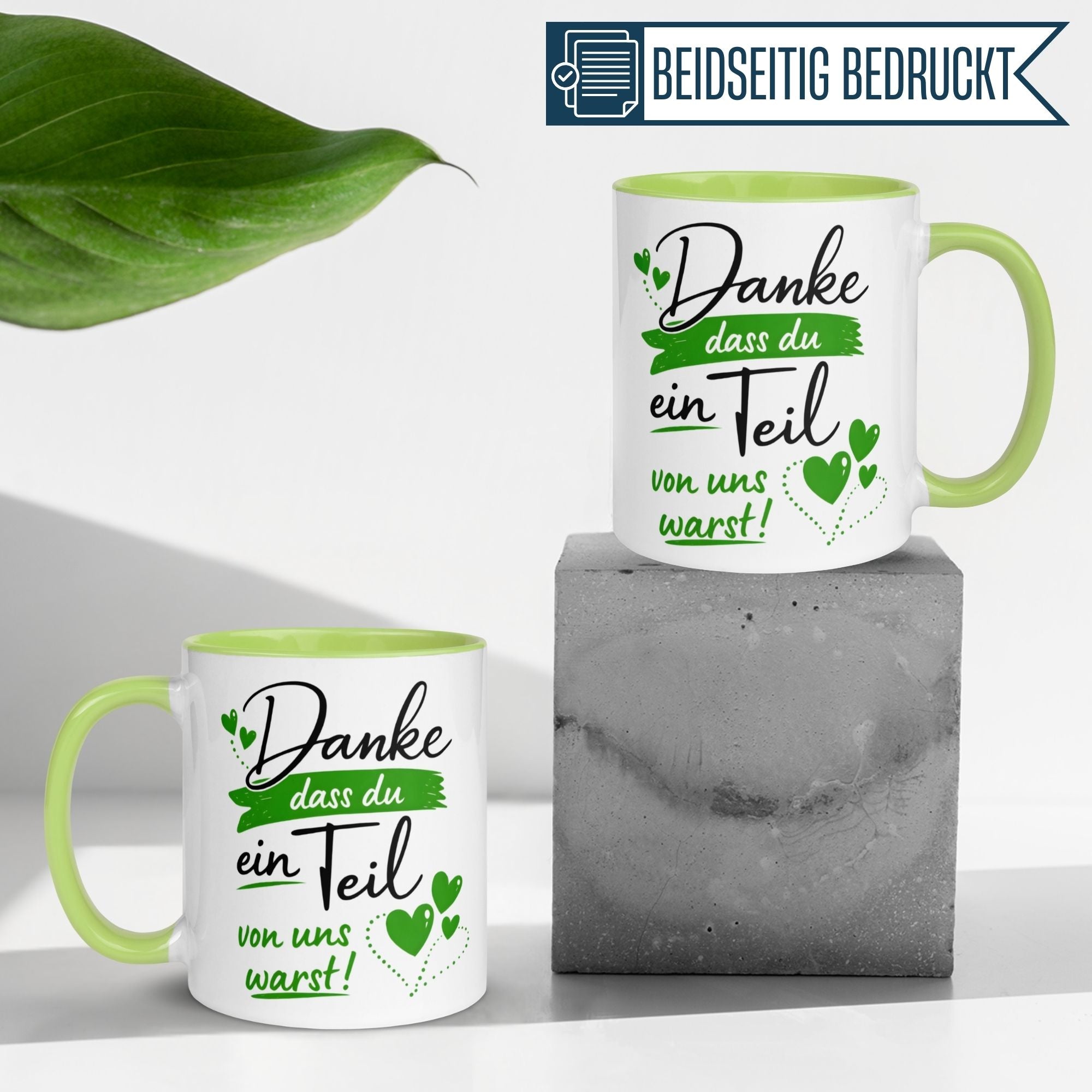 Abschied Tasse | Kollegin & Kollege | Danke dass du ein Teil von uns warst