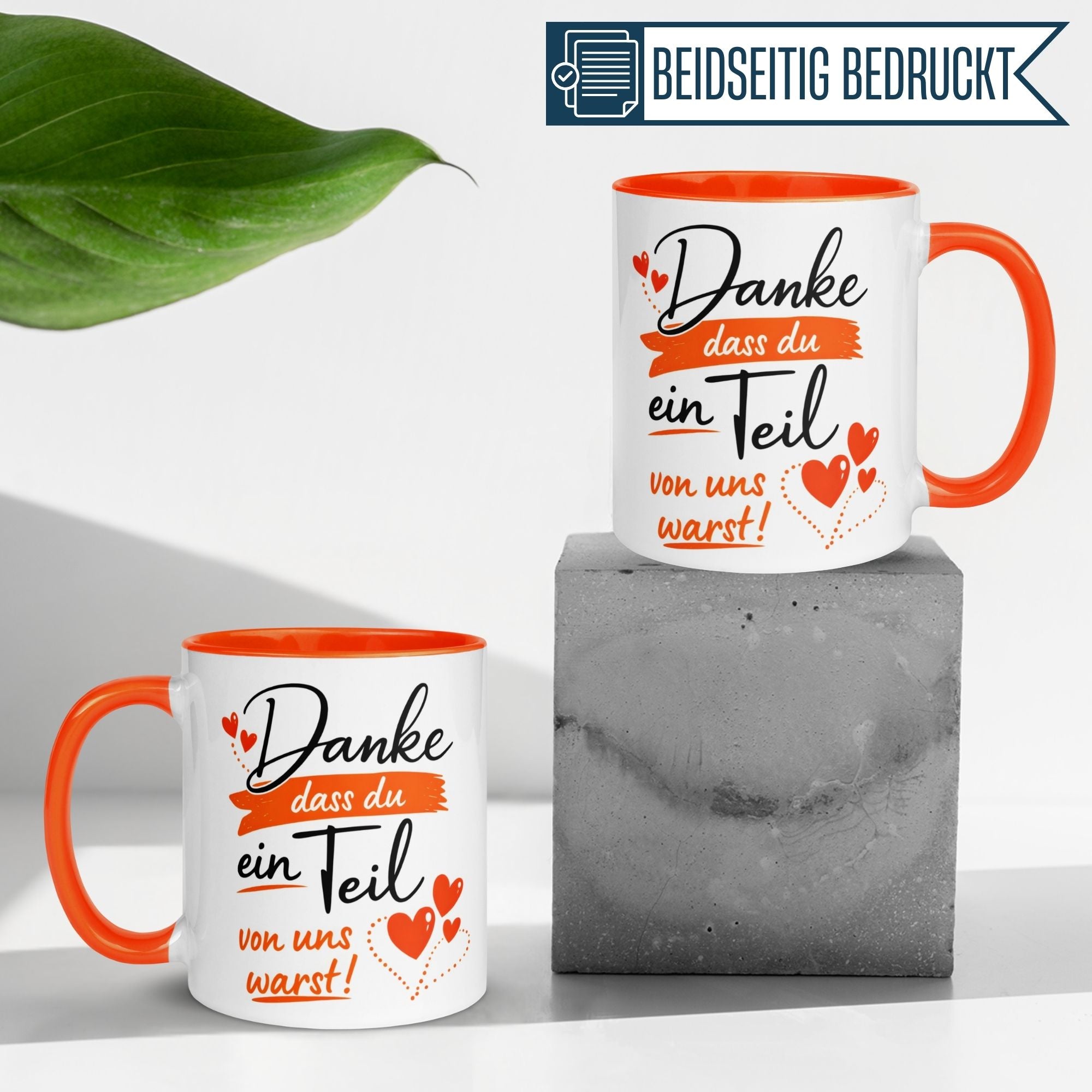 Abschied Tasse | Kollegin & Kollege | Danke dass du ein Teil von uns warst