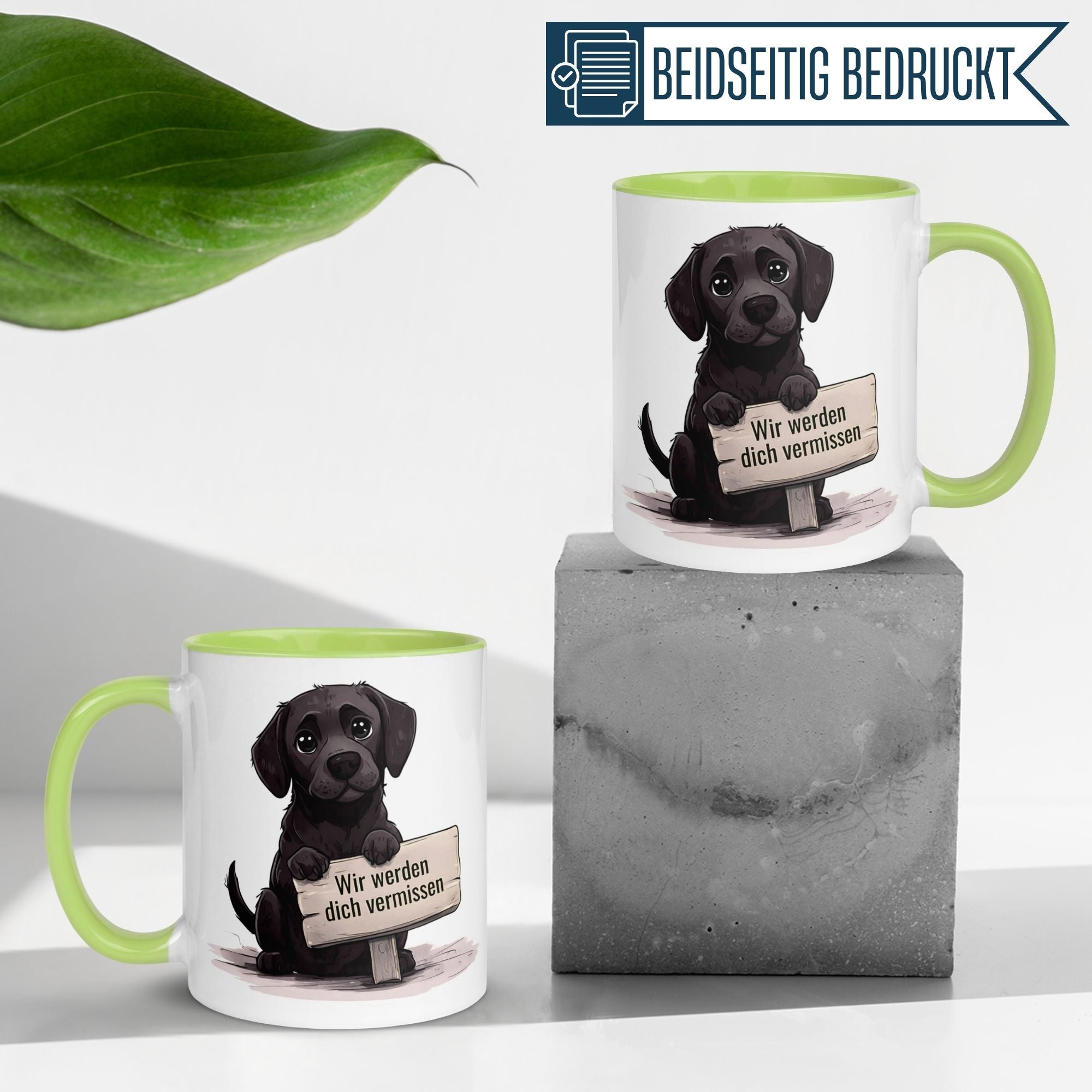 Momentals® Tasse Abschied | Hund & Abschiedsspruch | Wir werden dich vermissen