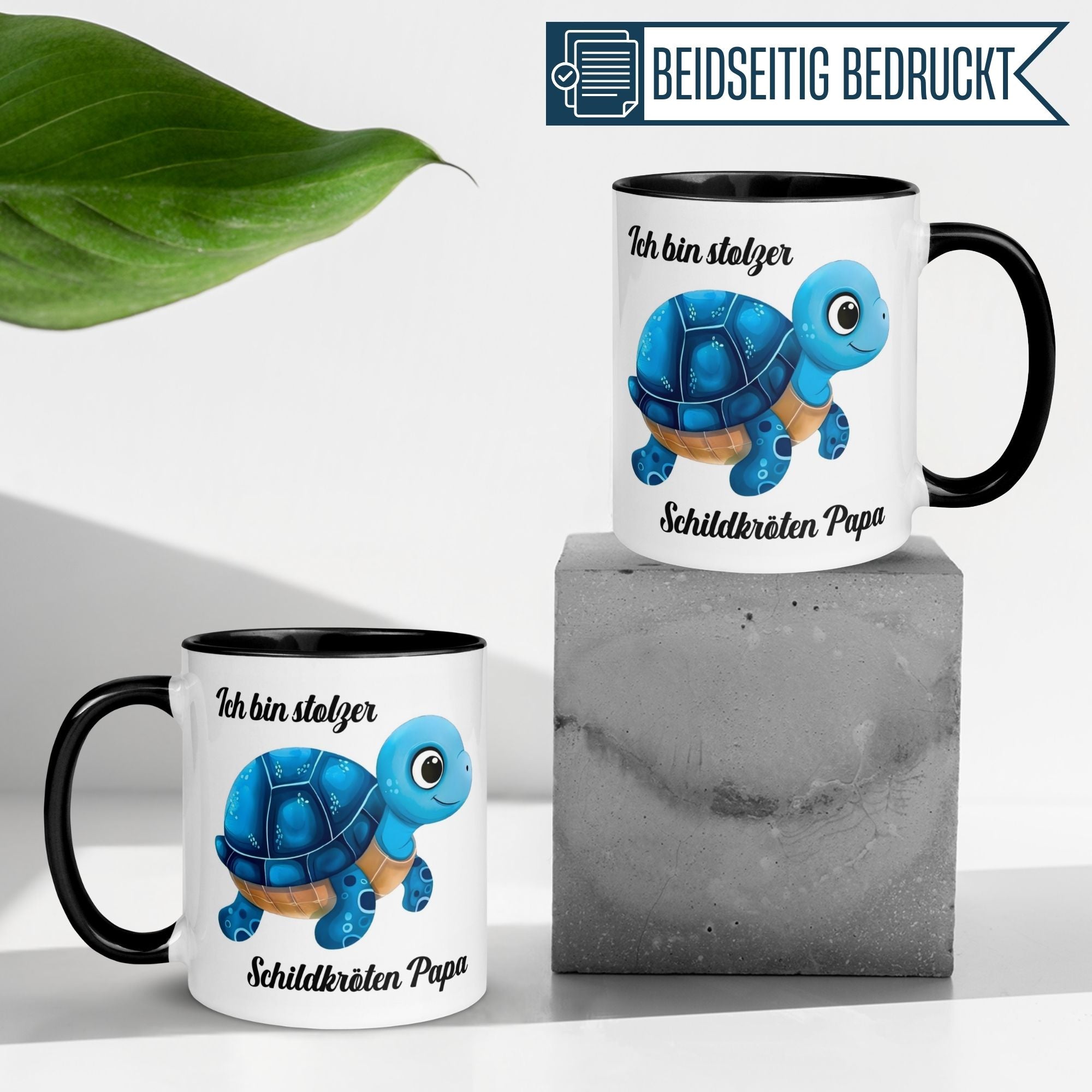 Tasse Schildkröte – „Ich bin stolzer Schildkröten Papa“ – lustiges Schildkröten Geschenk