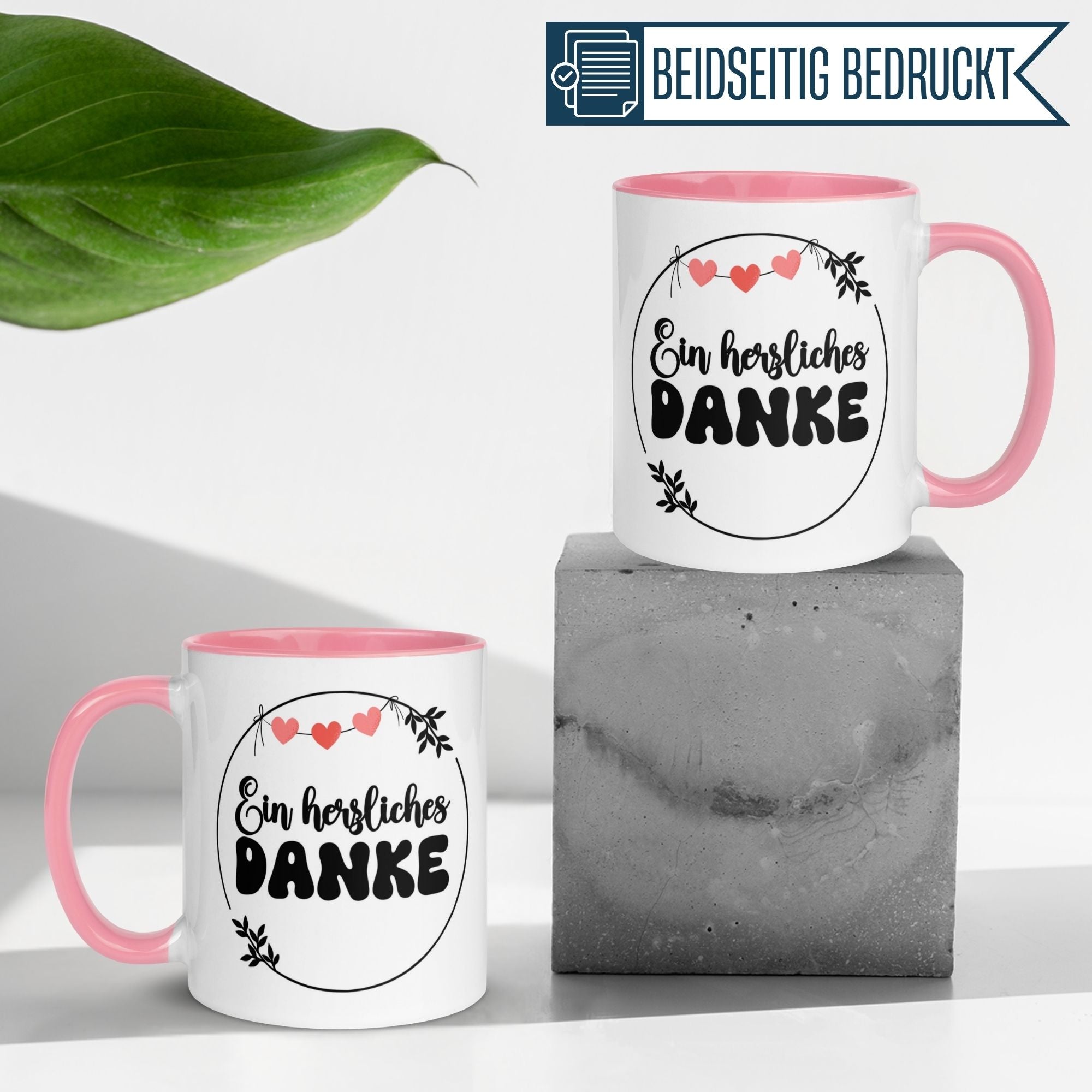 Tasse Danke – „Ein herzliches Danke“ – Dankeschön Geschenke Kollegin/Freundin