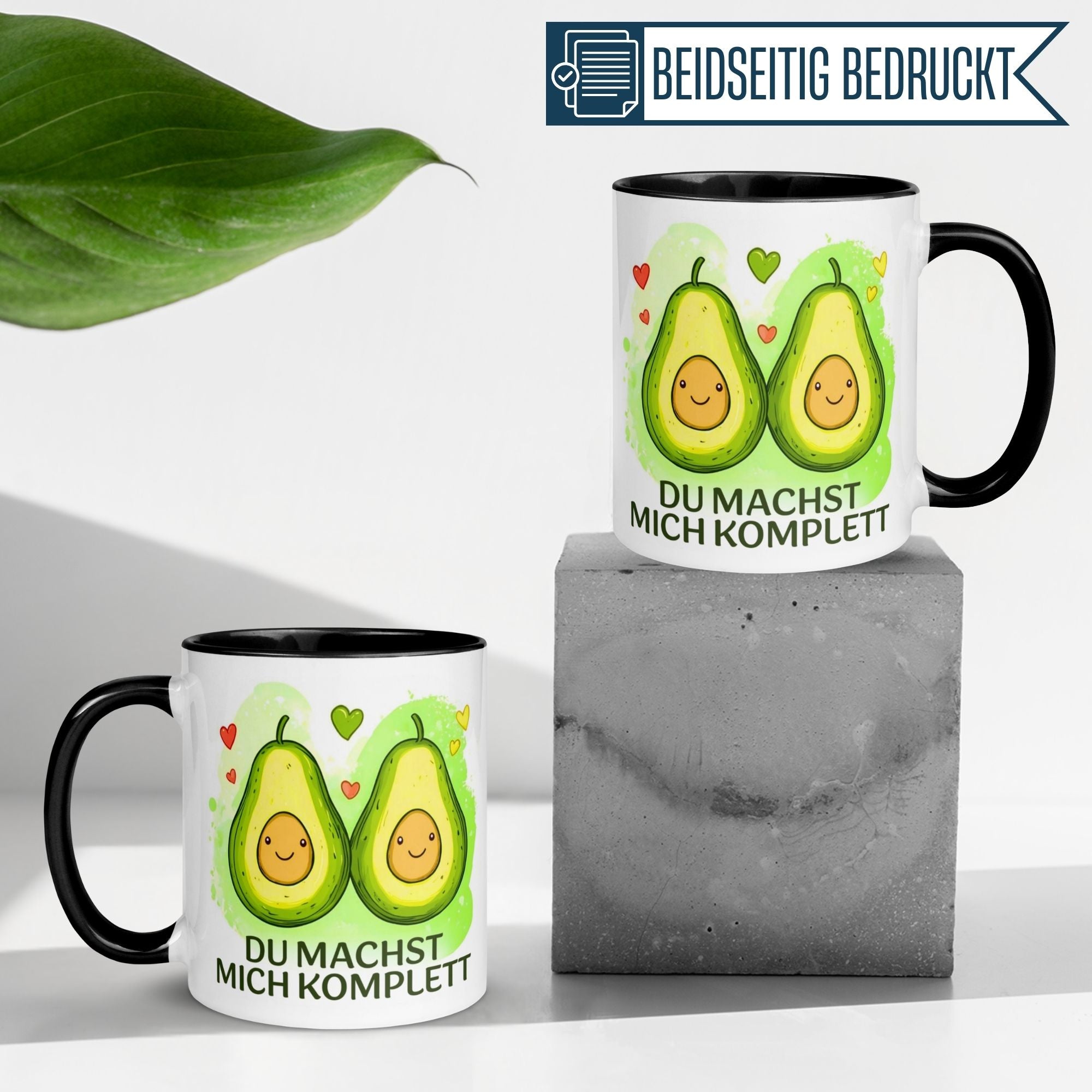 Momentals® Tasse Liebe | Avocado & Herz | Du machst mich komplett