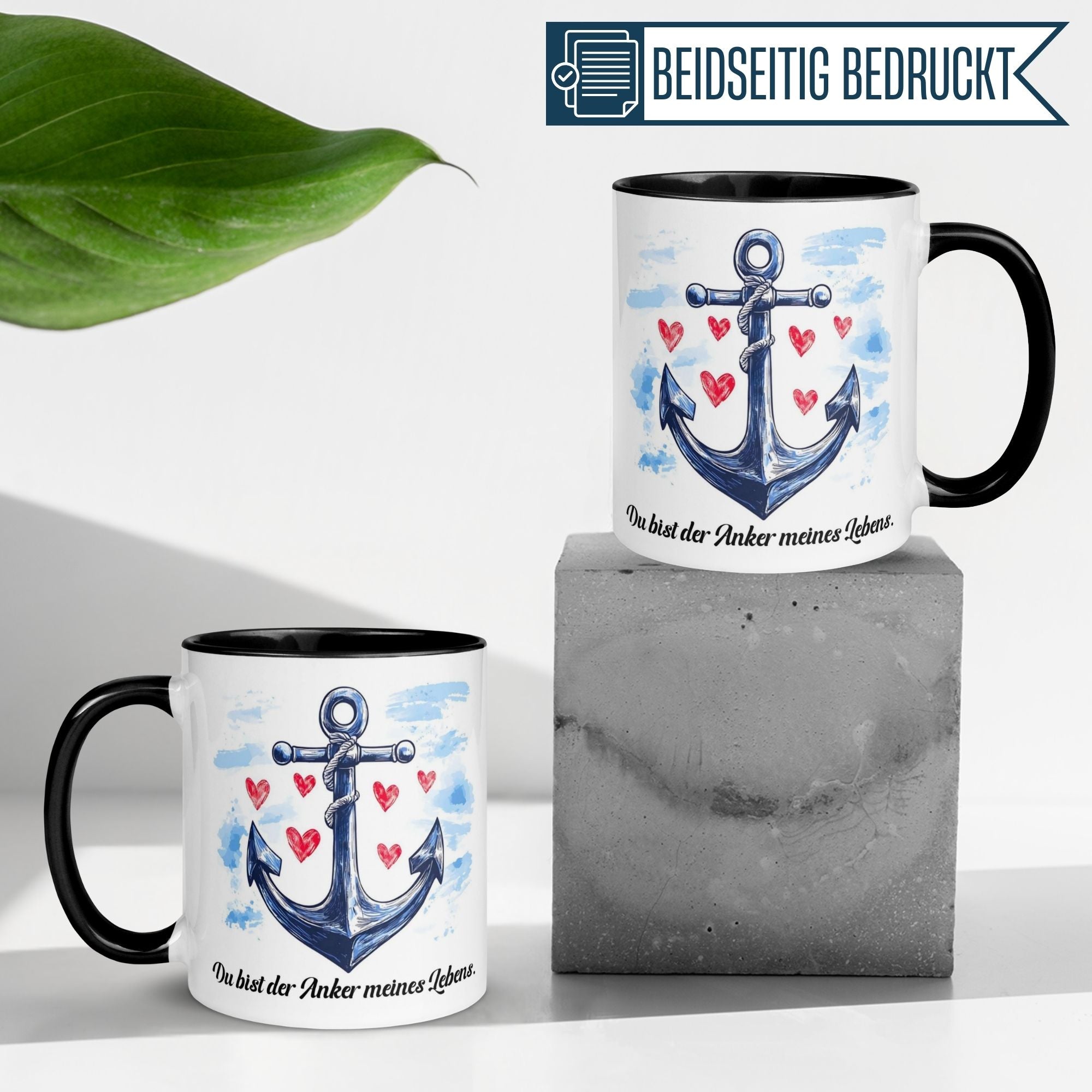Momentals® Tasse Liebe | Anker & Herz | Du bist der Anker meines Lebens