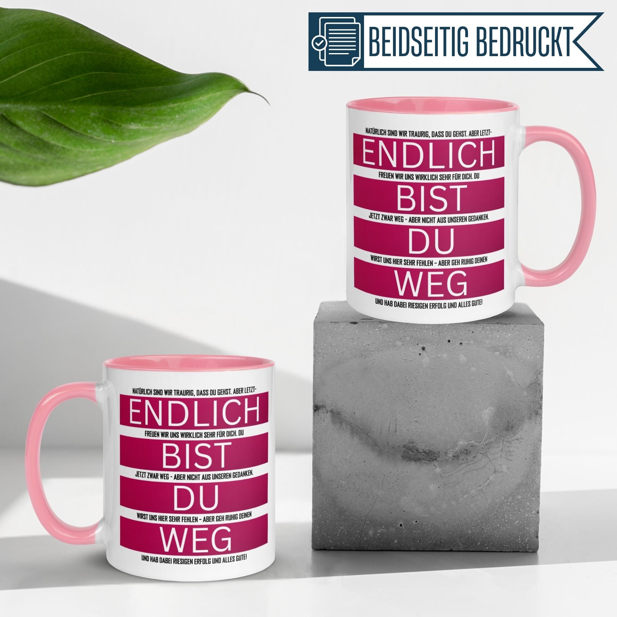 Momentals® Tasse Kollegin | Akzente & Spruch | Endlich bist du weg