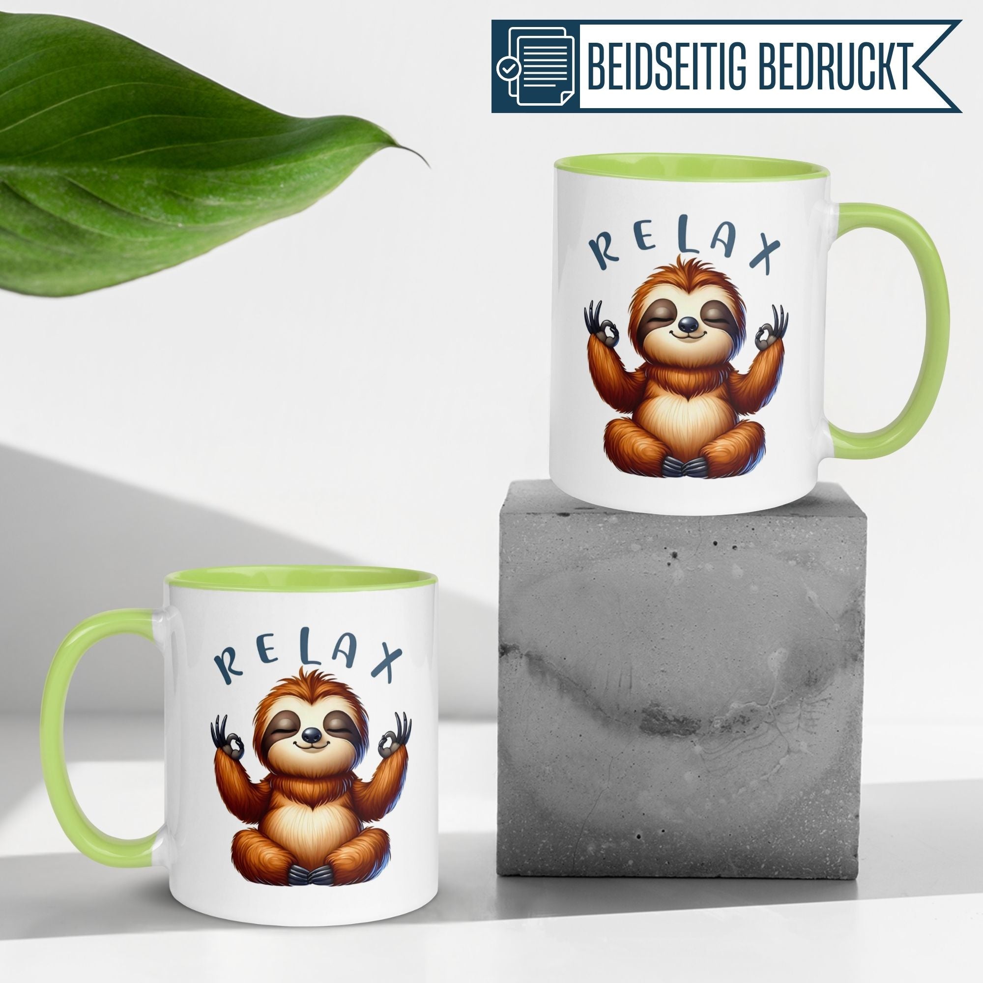 Momentals® Tasse | Faultier & Motiv | Entspanntes Relax