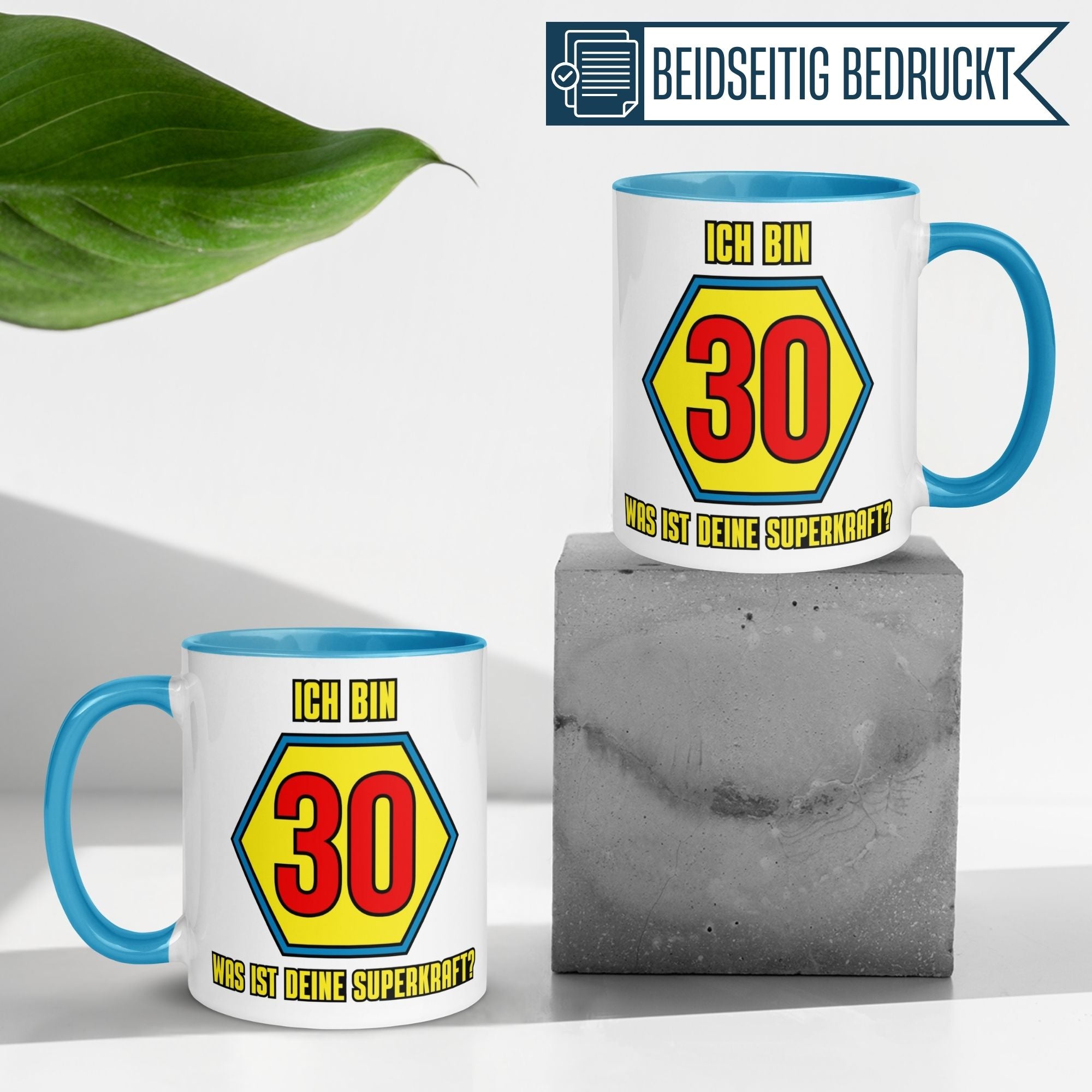 Momentals® Tasse 30. Geburtstag | Superheld & Spruch | Ich bin 30 und was ist deine Superkraft