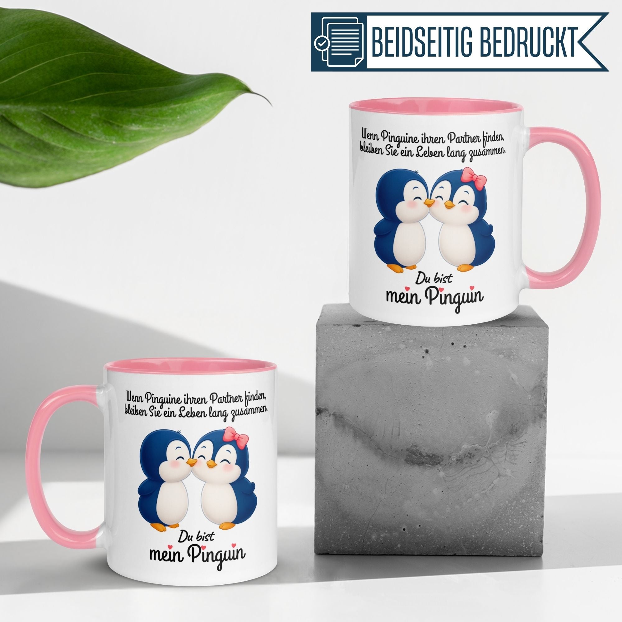 Tasse Pinguin | Pinguine bleiben ein Leben lang zusammen