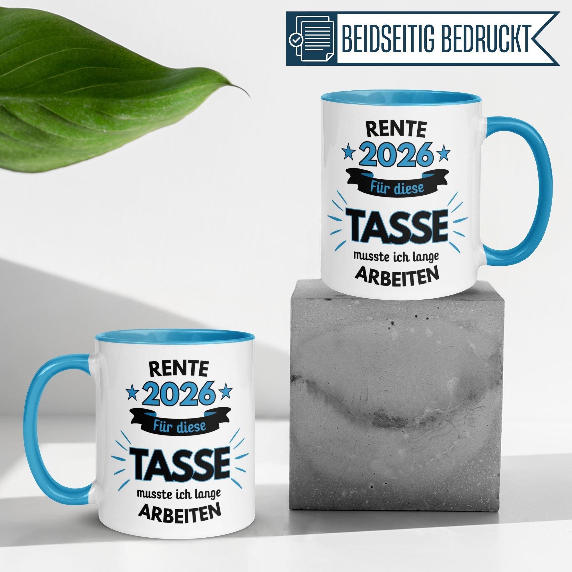 Tasse Rente – „Für diese Tasse musste ich lange arbeiten“ – Renteneintritt Geschenk Mann