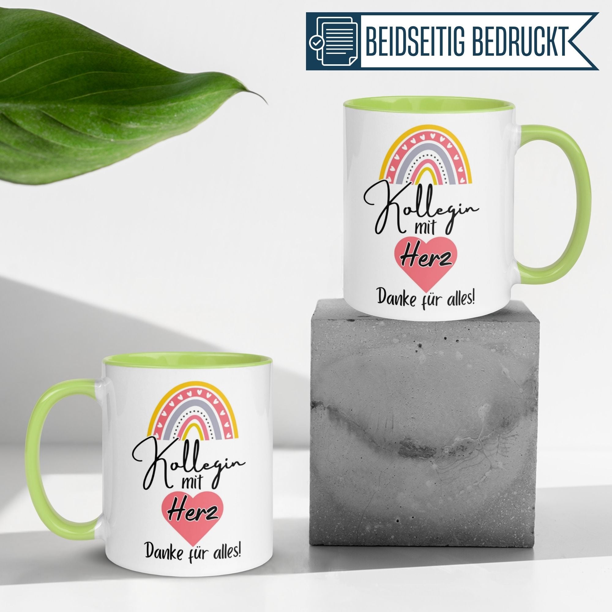 Momentals® Tasse Kollegin | Herz & Spruch | Kollegin mit Herz - Danke für alles