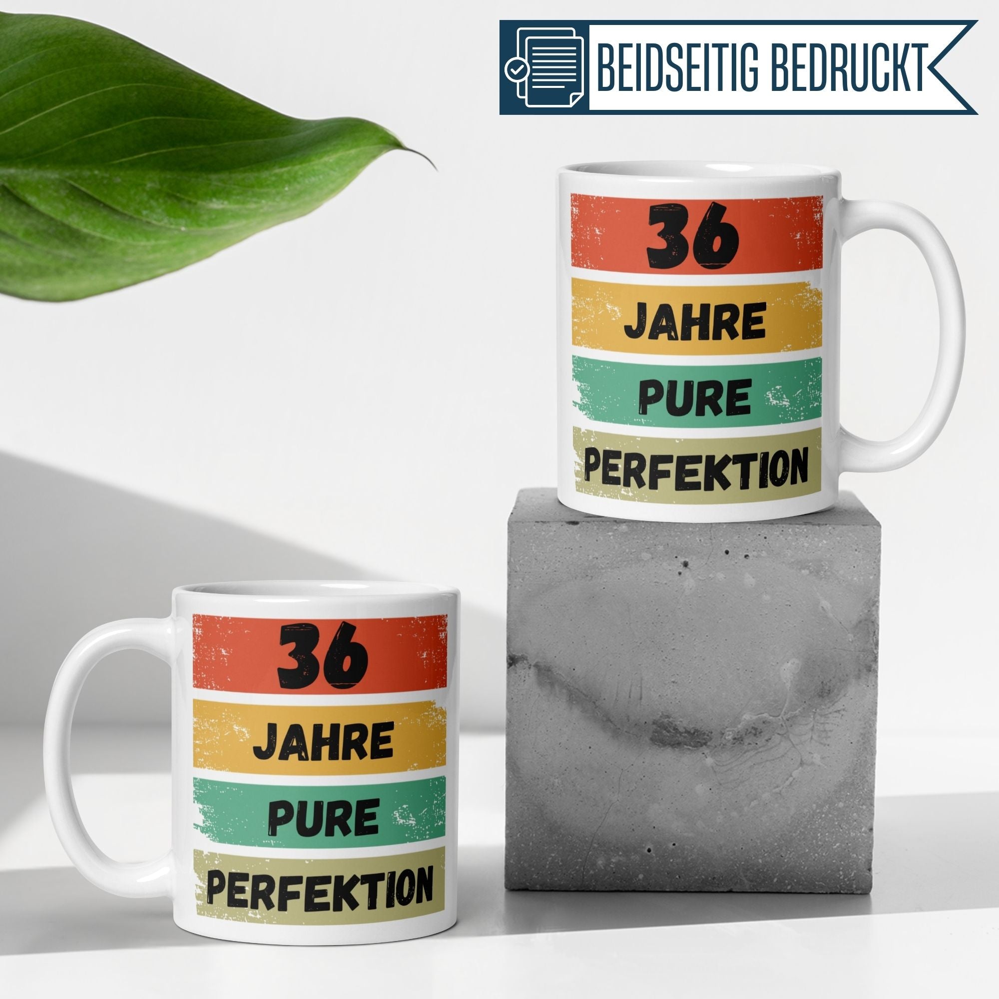 Momentals® Tasse 36. Geburtstag | Vintage & Spruch | 36 Jahre Pure Perfektion • Momentals
