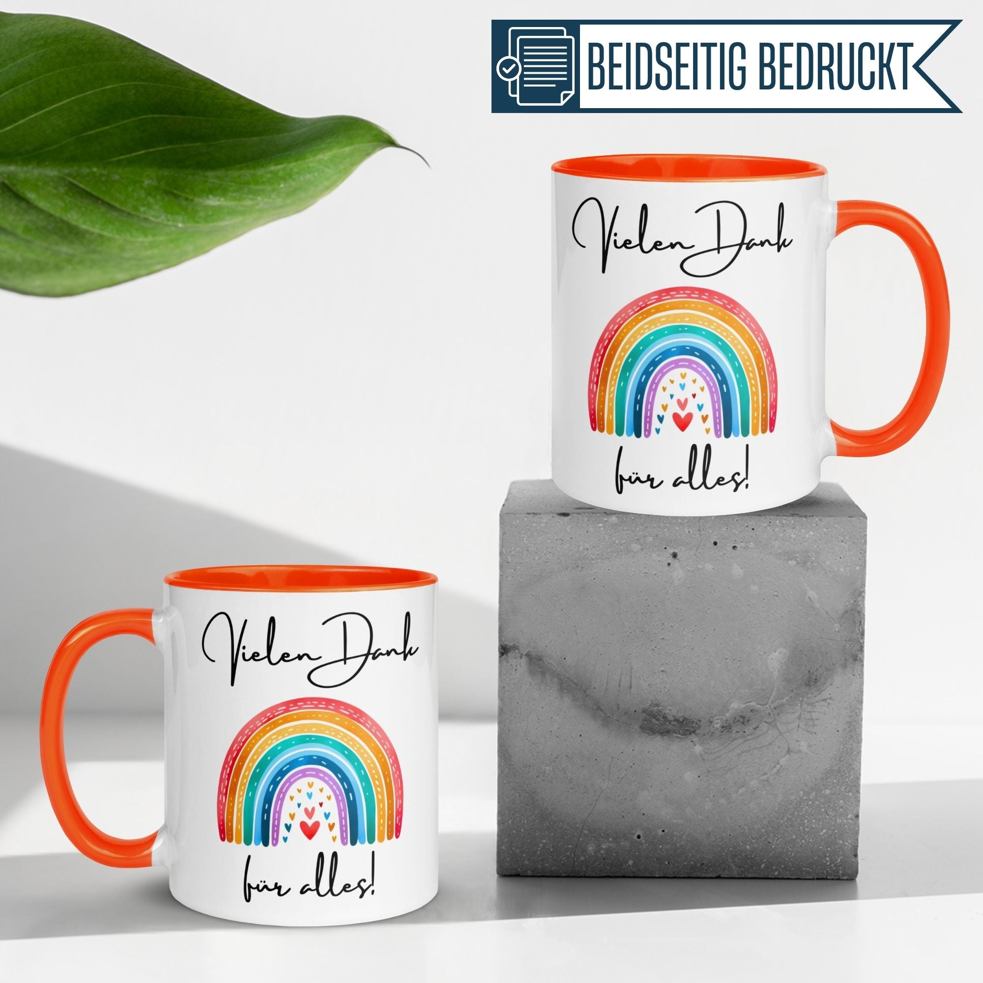 Momentals® Tasse Dankeschön | Herz & Spruch | Vielen Dank für alles