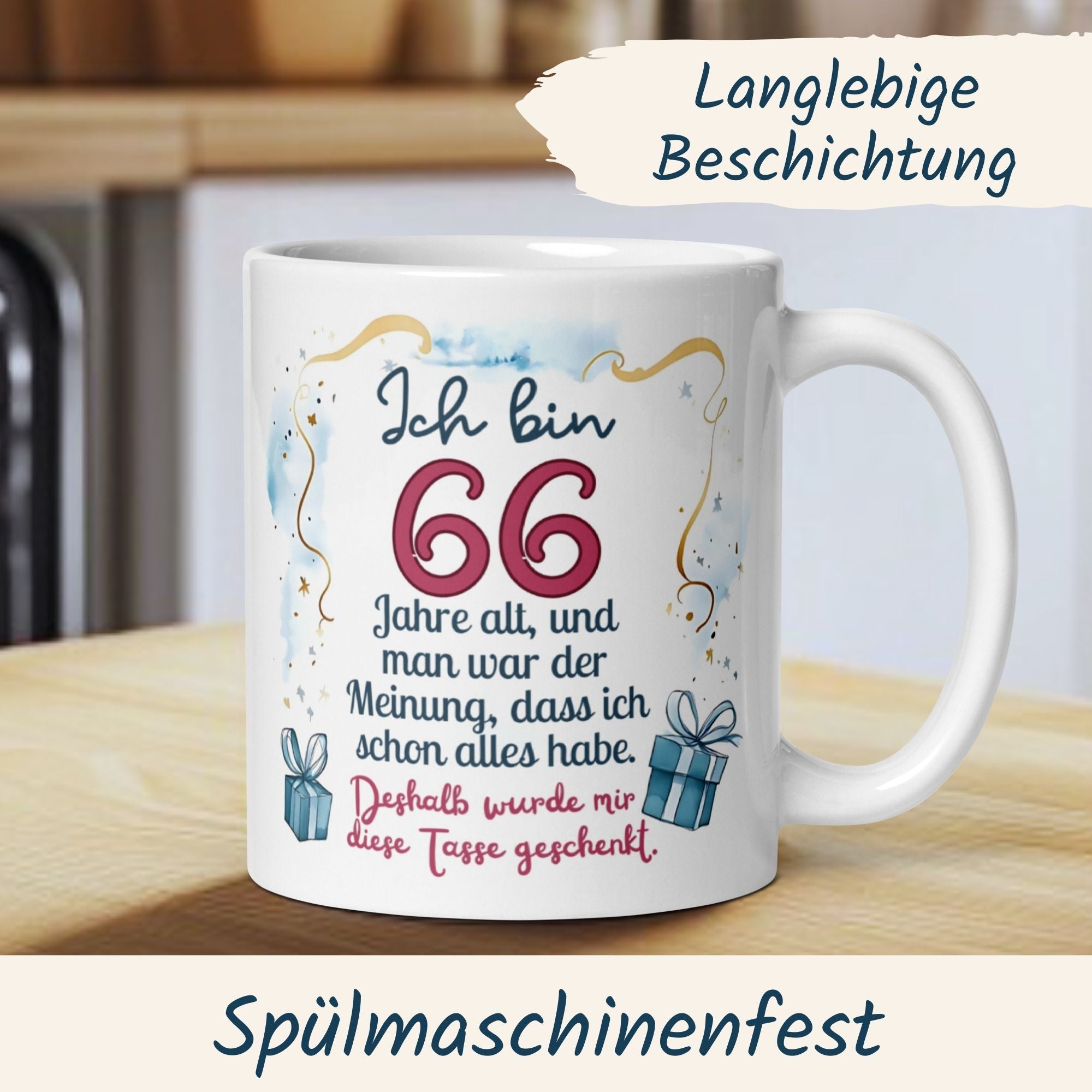 Momentals® Tasse 66. Geburtstag | Humorvoll & Spruch | Man war der Meinung ich hab schon alles • Momentals
