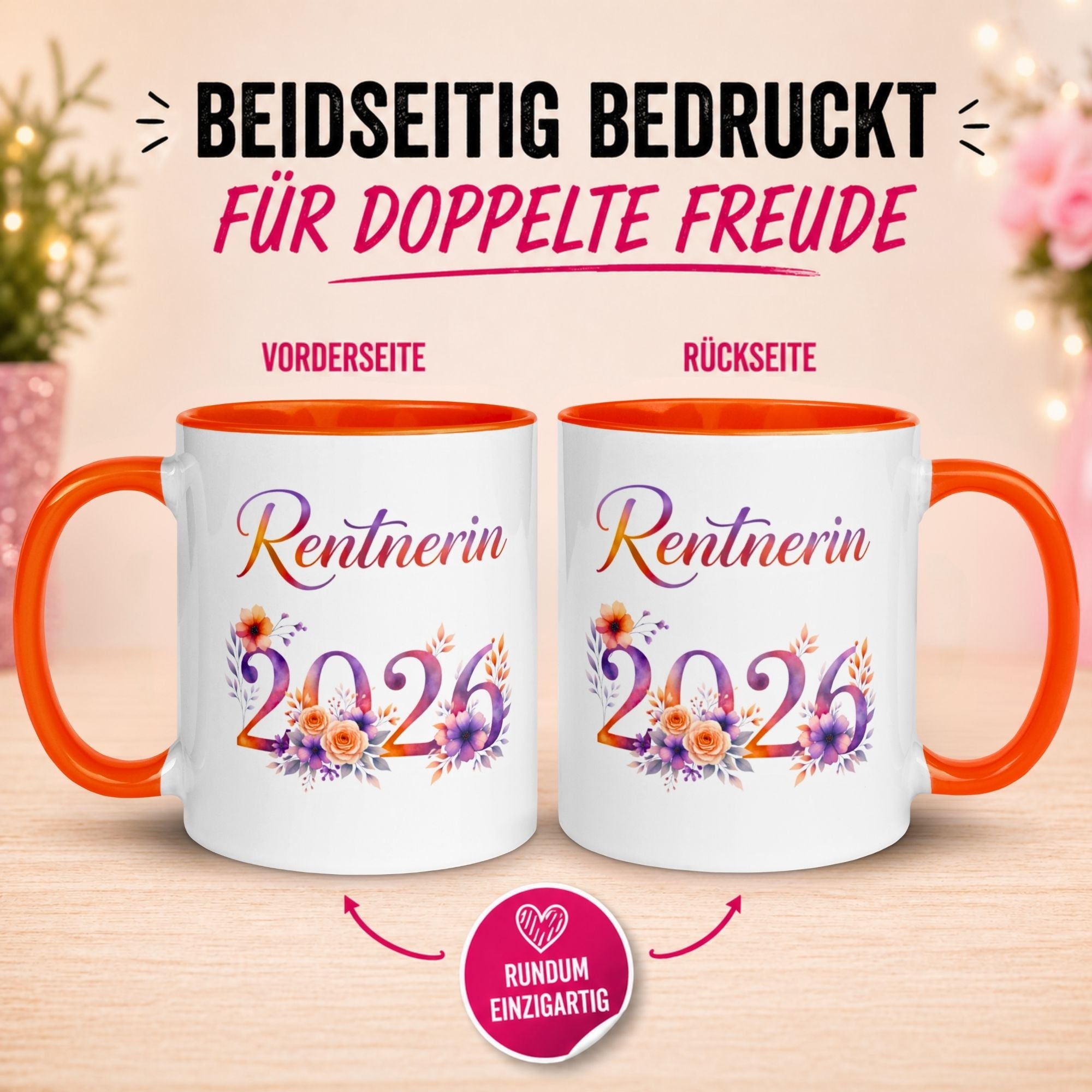 Tasse Rentnerin – „Rentnerin 2026“ – Geschenk Ruhestand Frau