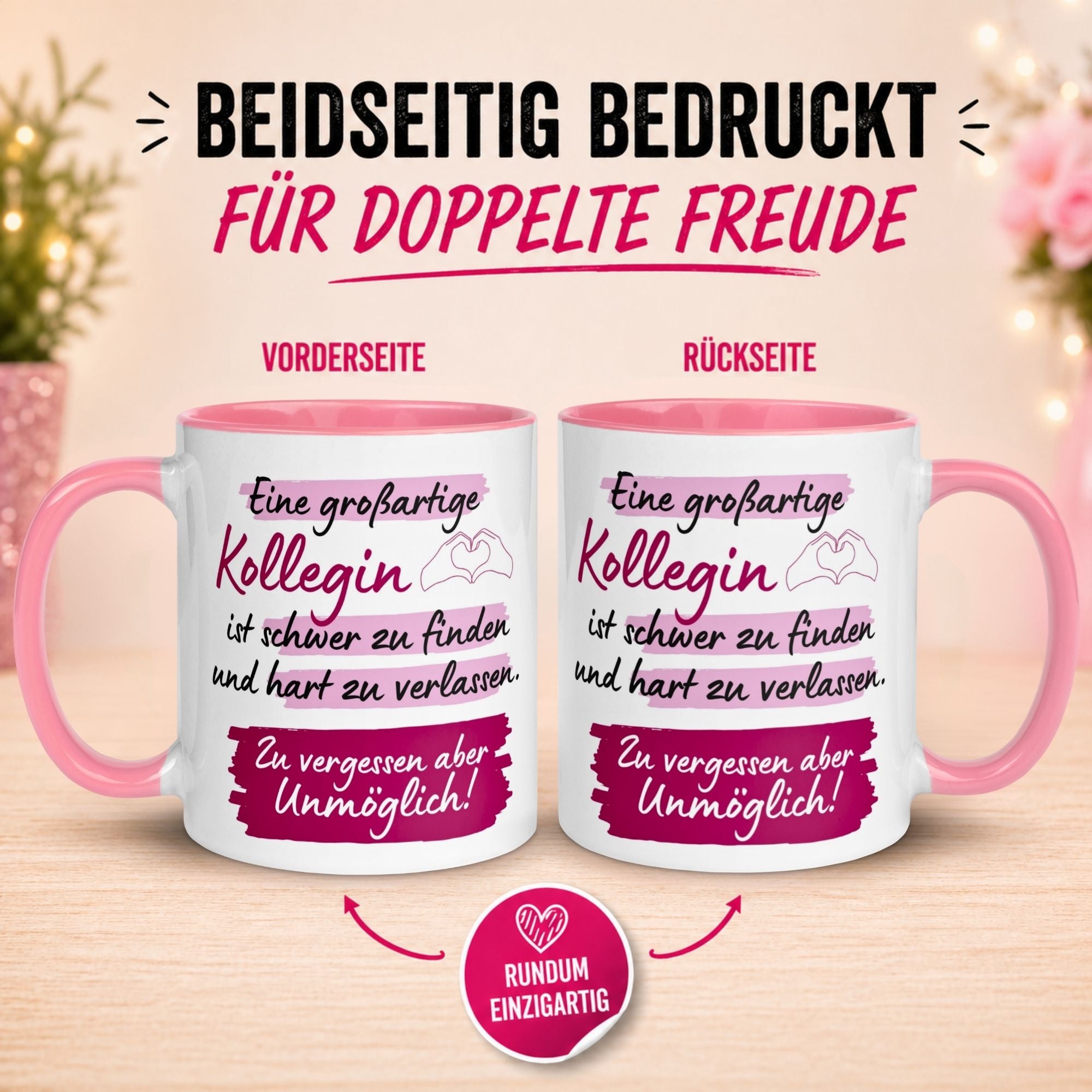 Tasse Kollegin – „Eine großartige Kollegin ist schwer zu finden“ – Abschiedsgeschenk