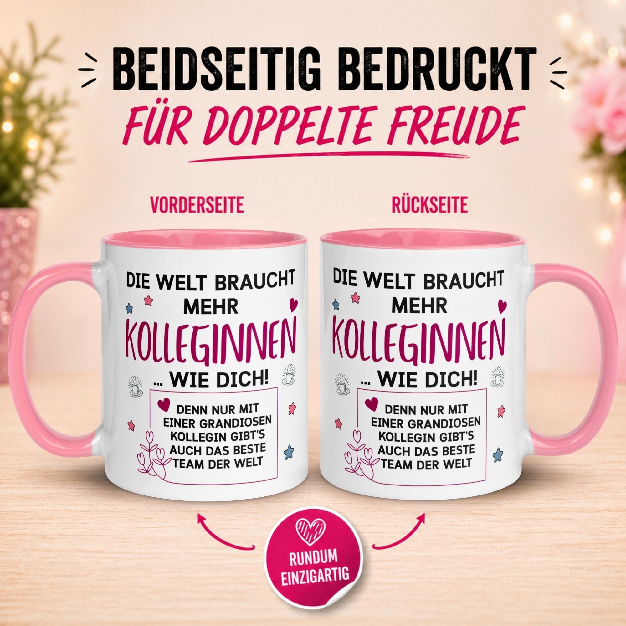Tasse Kollegin – „Die Welt braucht mehr Kolleginnen wie Dich“ – Geschenk Arbeitskollegin