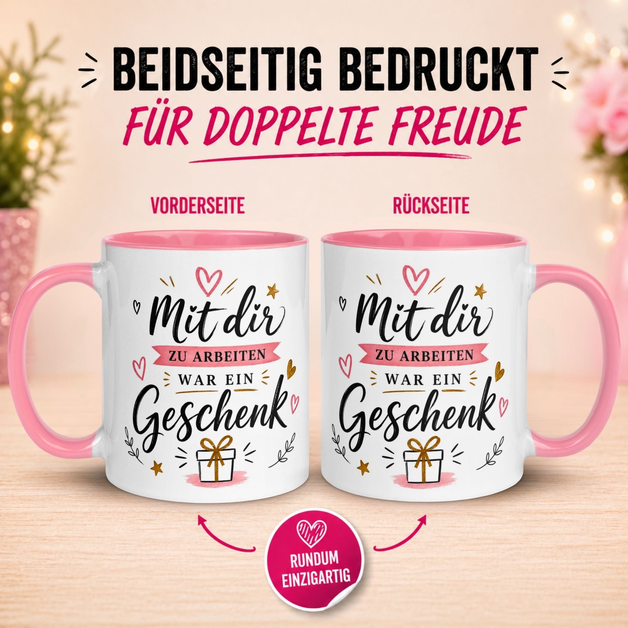 Tasse Kollegin – „Mit dir zu arbeiten war ein Geschenk“ – Abschiedsgeschenk