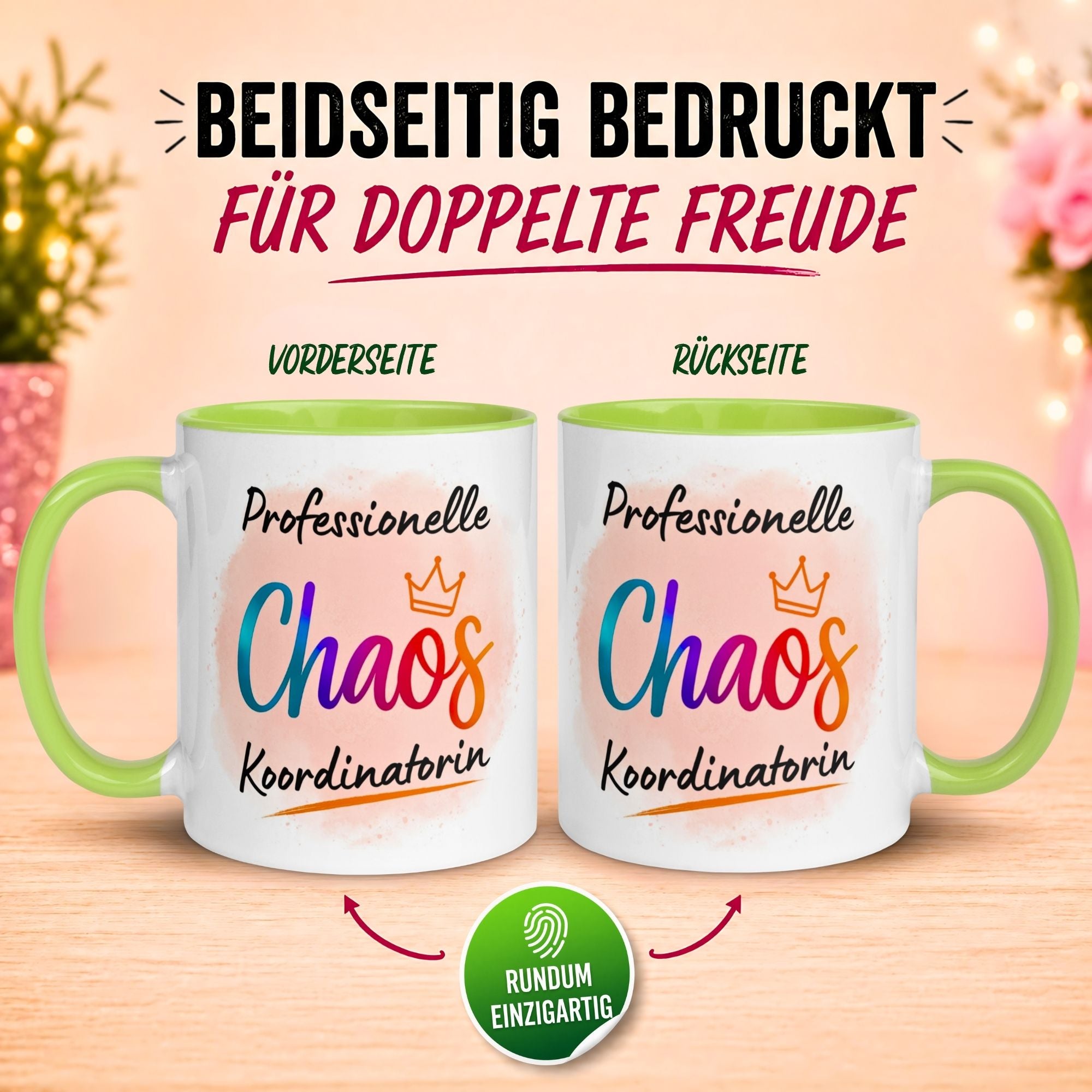 Tasse Kollegin – „Professionelle Chaos Koordinatorin“ – Geschenk Beste Arbeitskollegin
