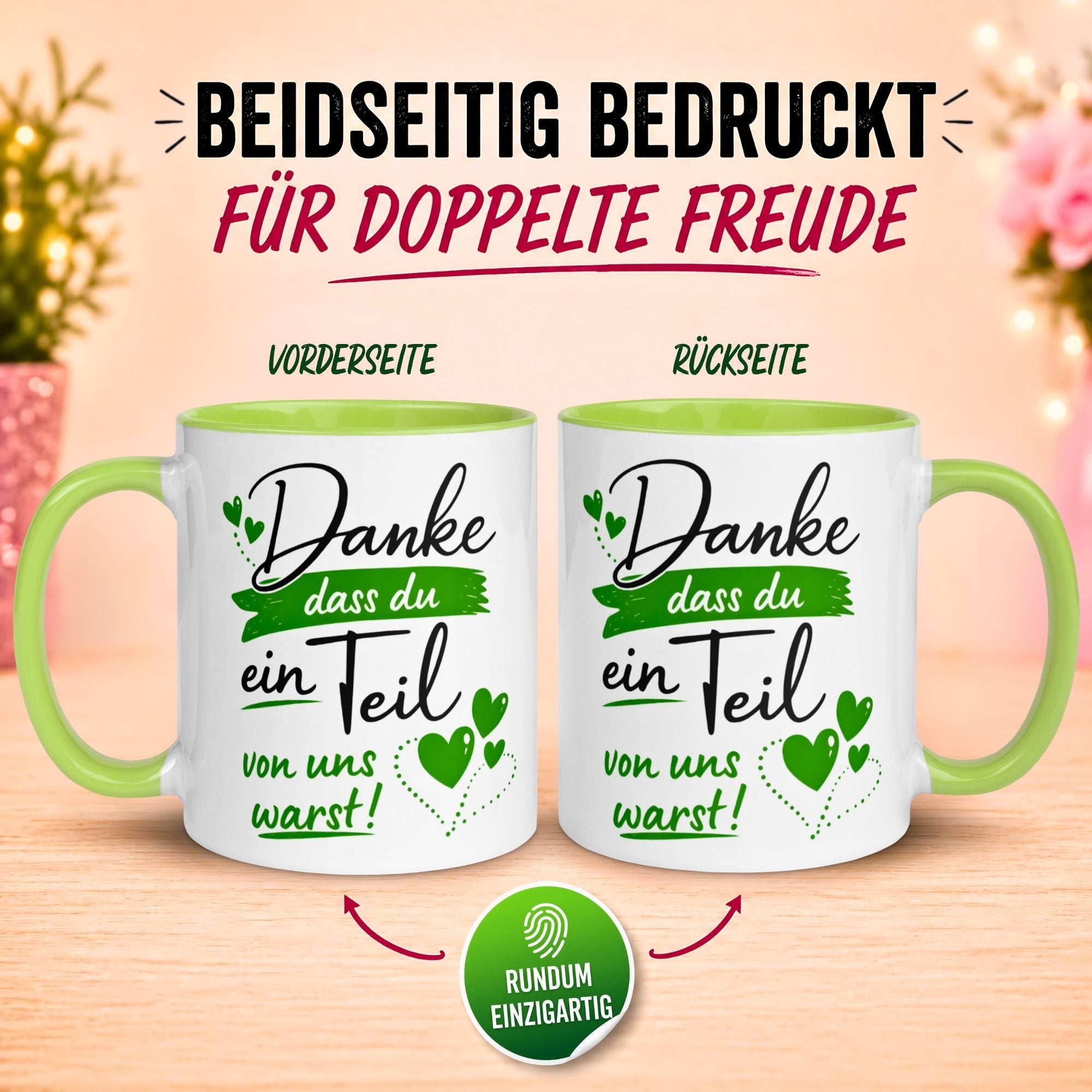 Tasse Abschied – „Ein Teil von uns warst“ – Abschiedsgeschenk für Kollegin Kollegen