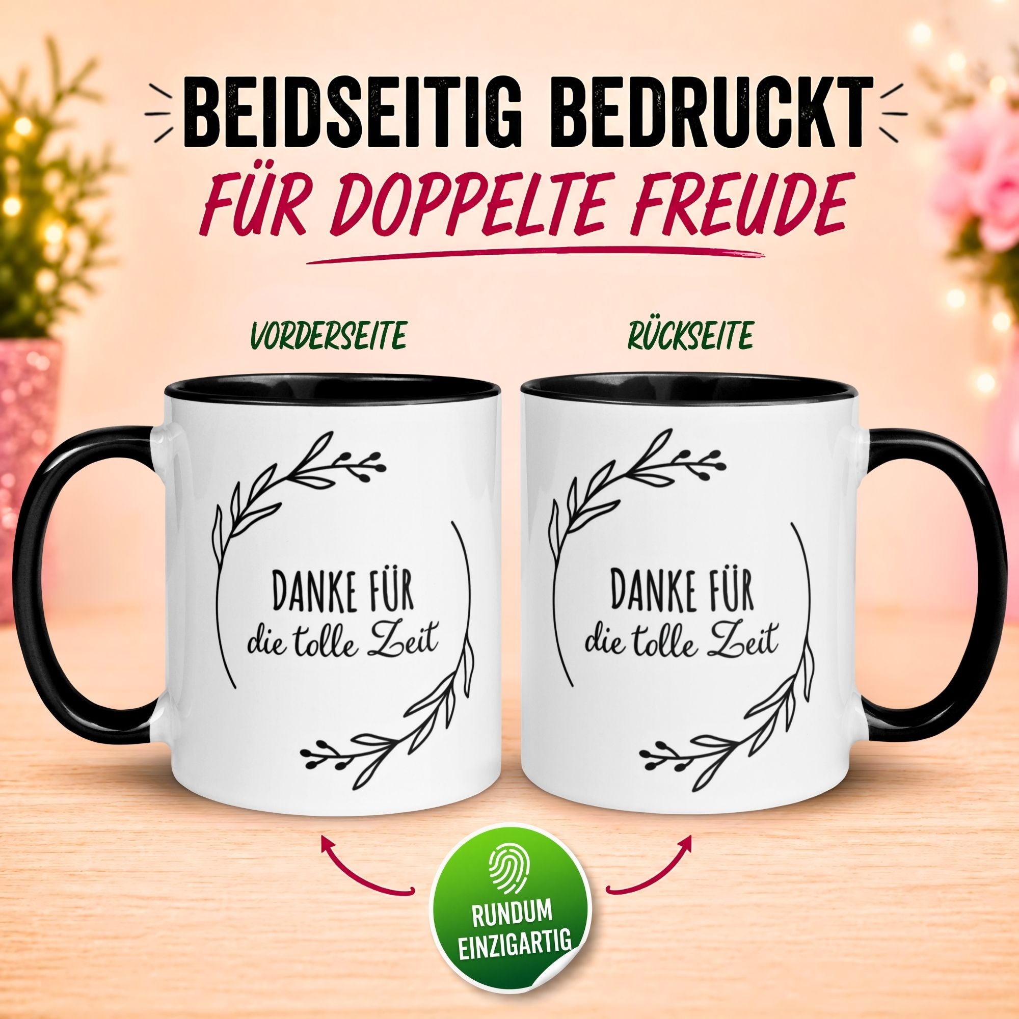 Tasse Danke – „Danke für die tolle Zeit“ – Dankeschön Geschenke Kollegin/Kollege