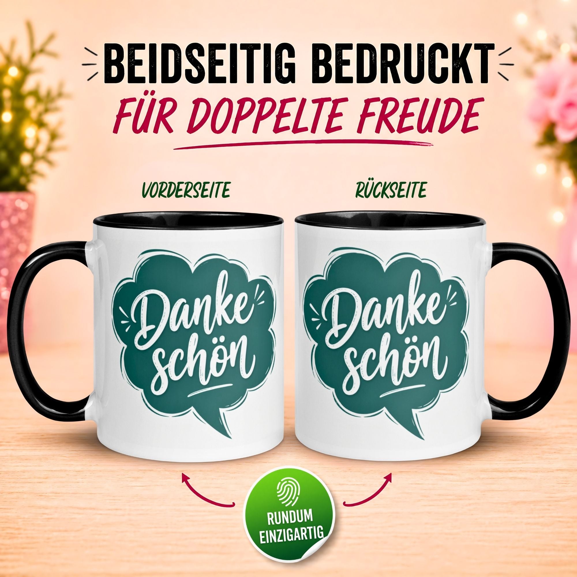 Tasse Danke – „Einfach mal ein Dankeschön“ – Dankeschön Geschenke