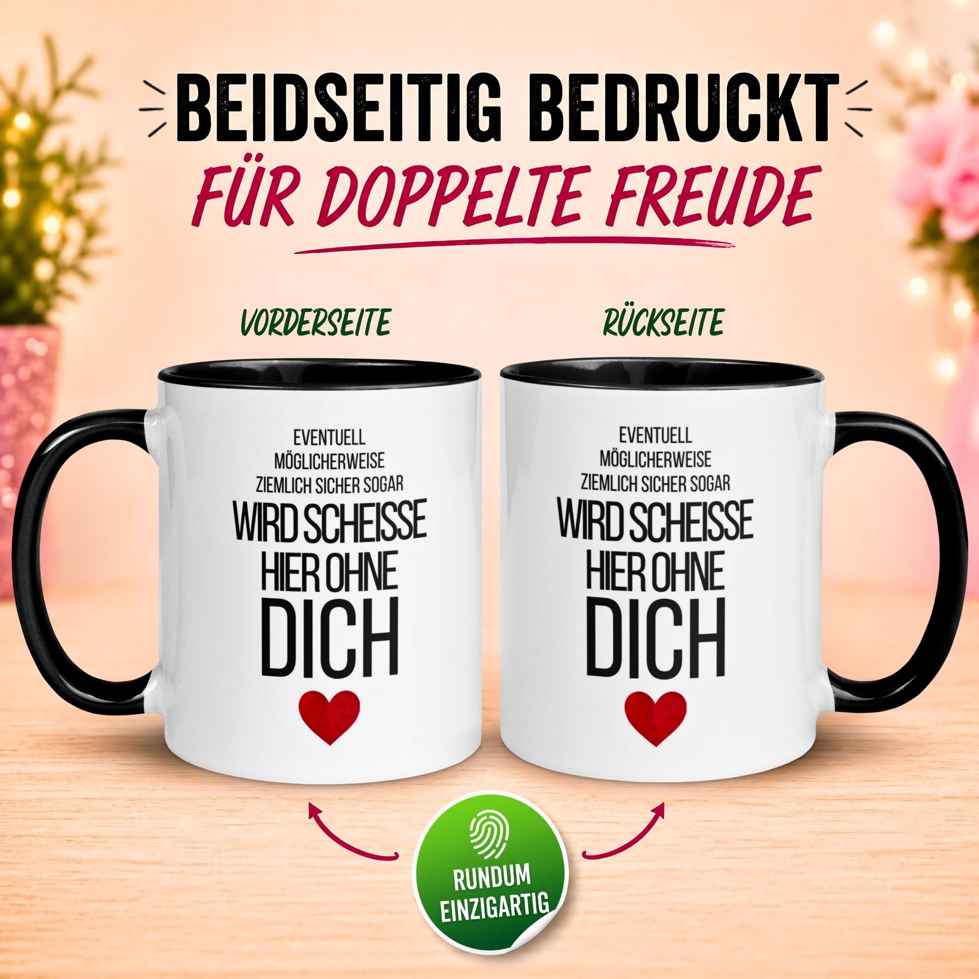 Tasse Abschied – „Wird scheiße hier ohne dich“ – Abschiedsgeschenk Kollegin/Kollegen