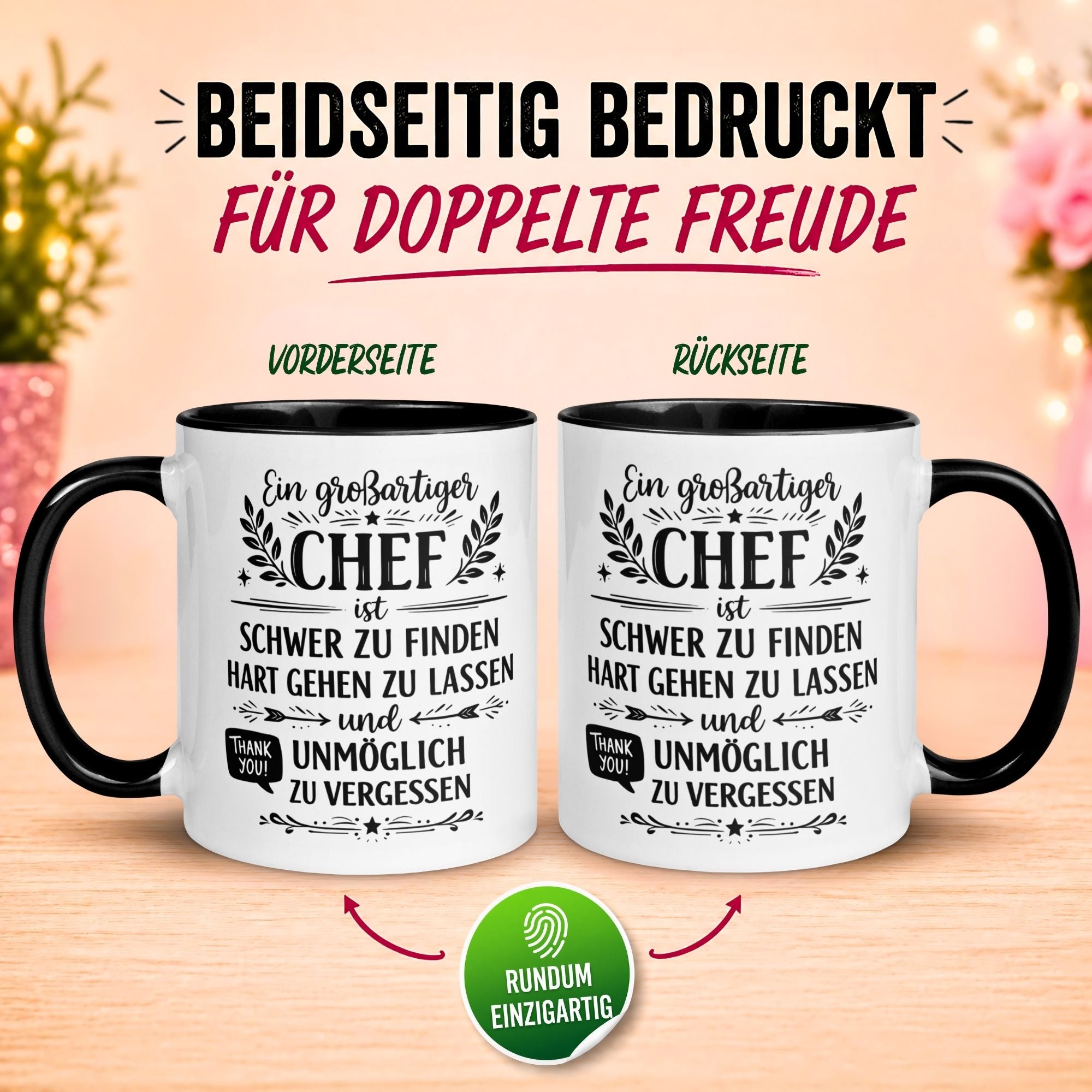 Tasse Chef – „Ein großartiger Chef ist schwer zu finden“ – Abschied Geschenk