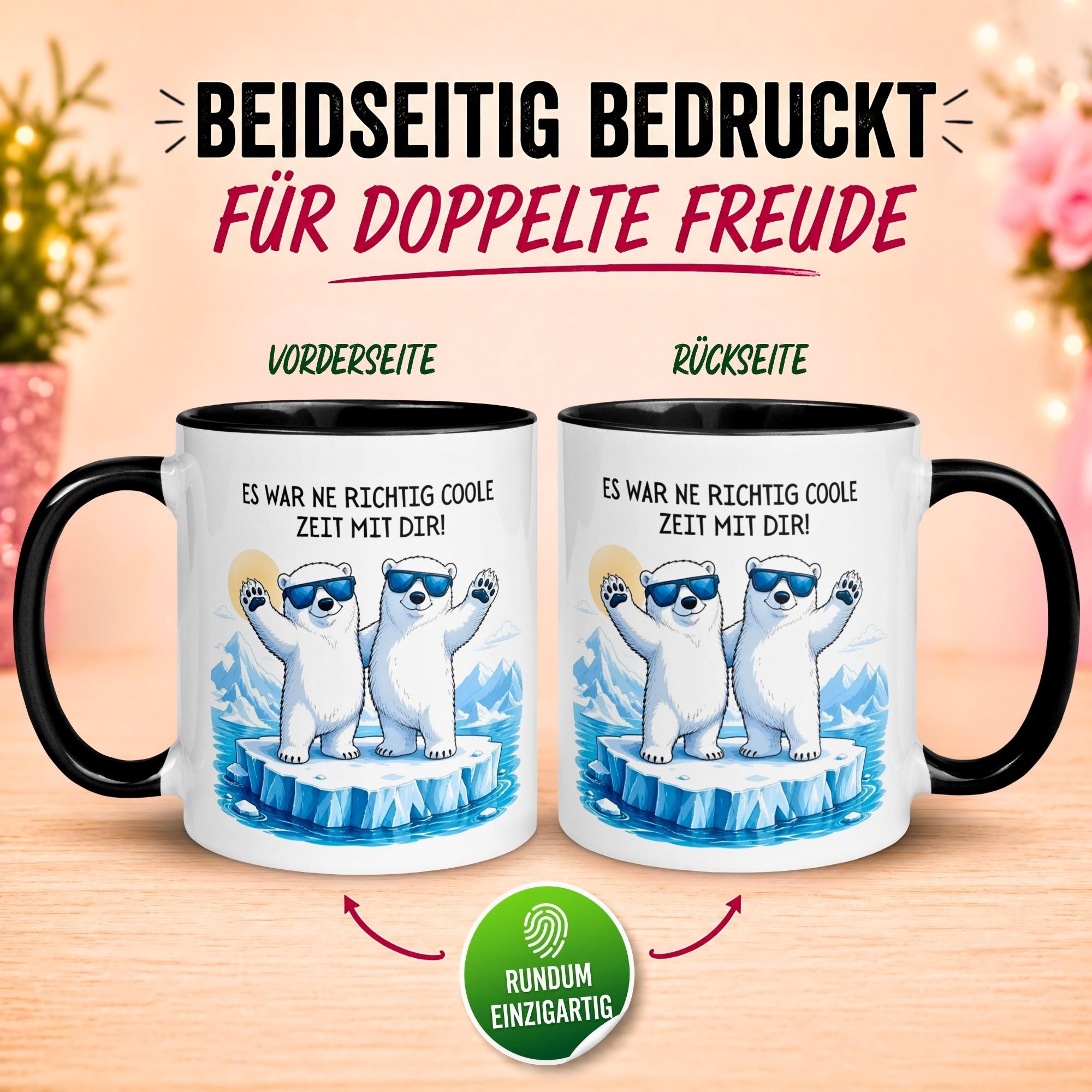 Tasse Abschied – „Es war ne richtig coole Zeit mit dir“ – Abschiedsgeschenk Kollegin/Kollegen