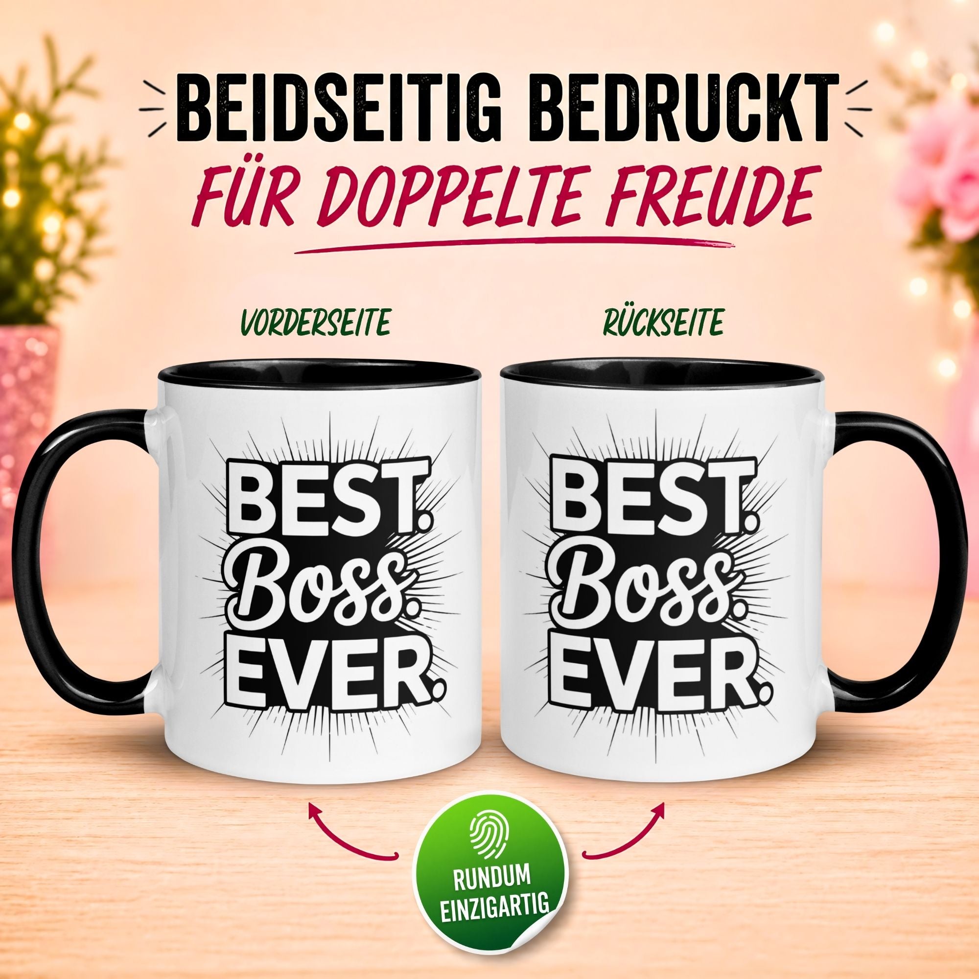 Tasse Chef – „Best Boss Ever“ – Geschenk Becher Bester Chef