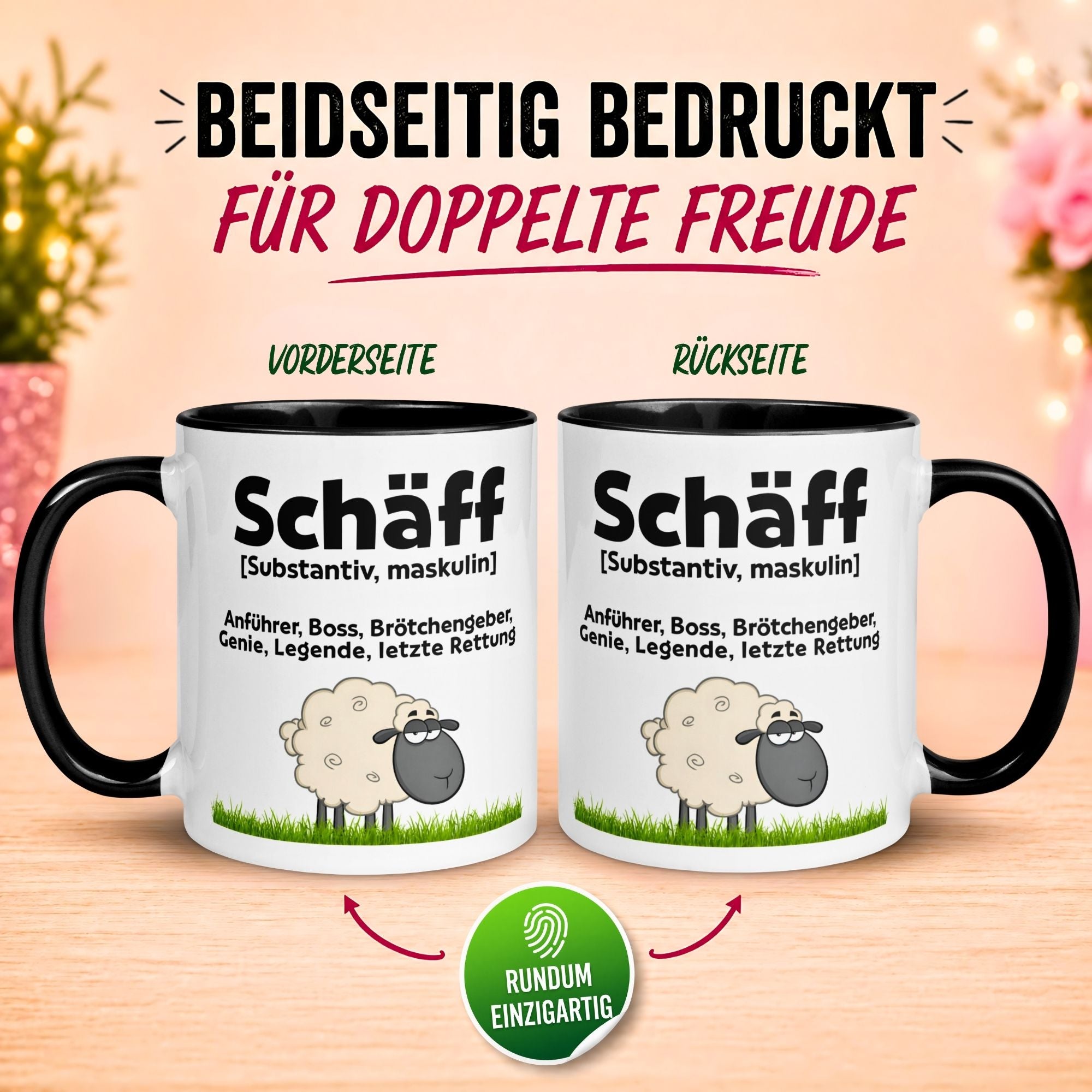 Tasse Chef – „Schäff – Brötchengeber und Problemlöser“ – Geschenk Bester Chef