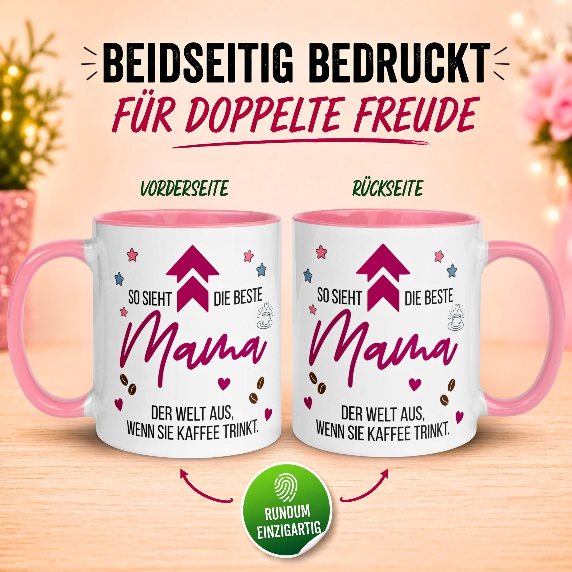 Tasse Mama – „So sieht die beste Mama der Welt aus“ – Geschenk Becher Muttertag
