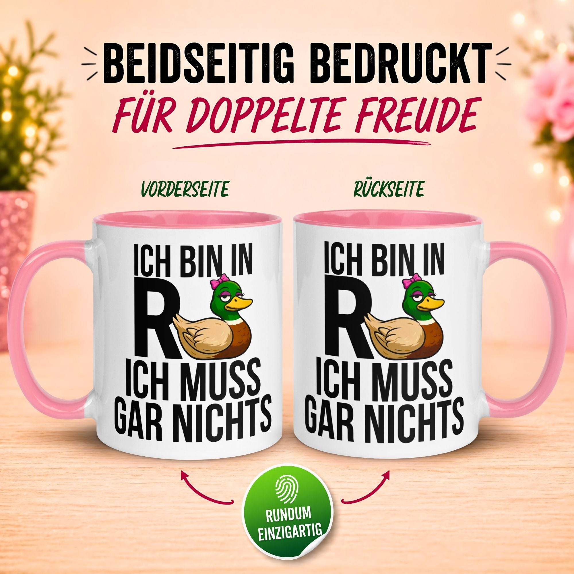 Tasse Rente – „Ich bin in Rente ich muss gar nichts“ – Renteneintritt Geschenk Frau
