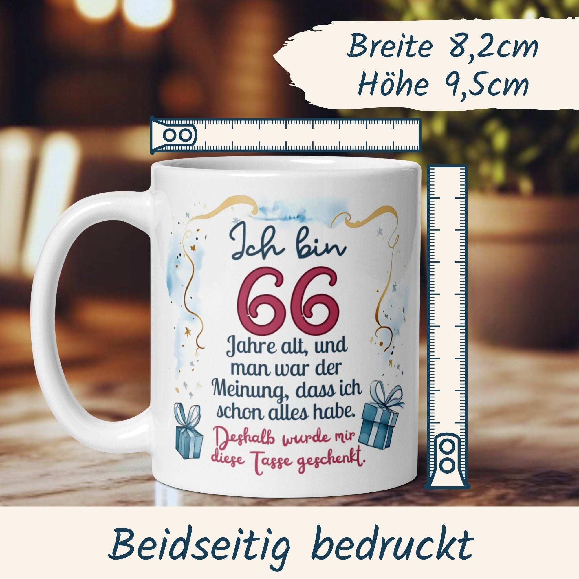 Momentals® Tasse 66. Geburtstag | Humorvoll & Spruch | Man war der Meinung ich hab schon alles • Momentals