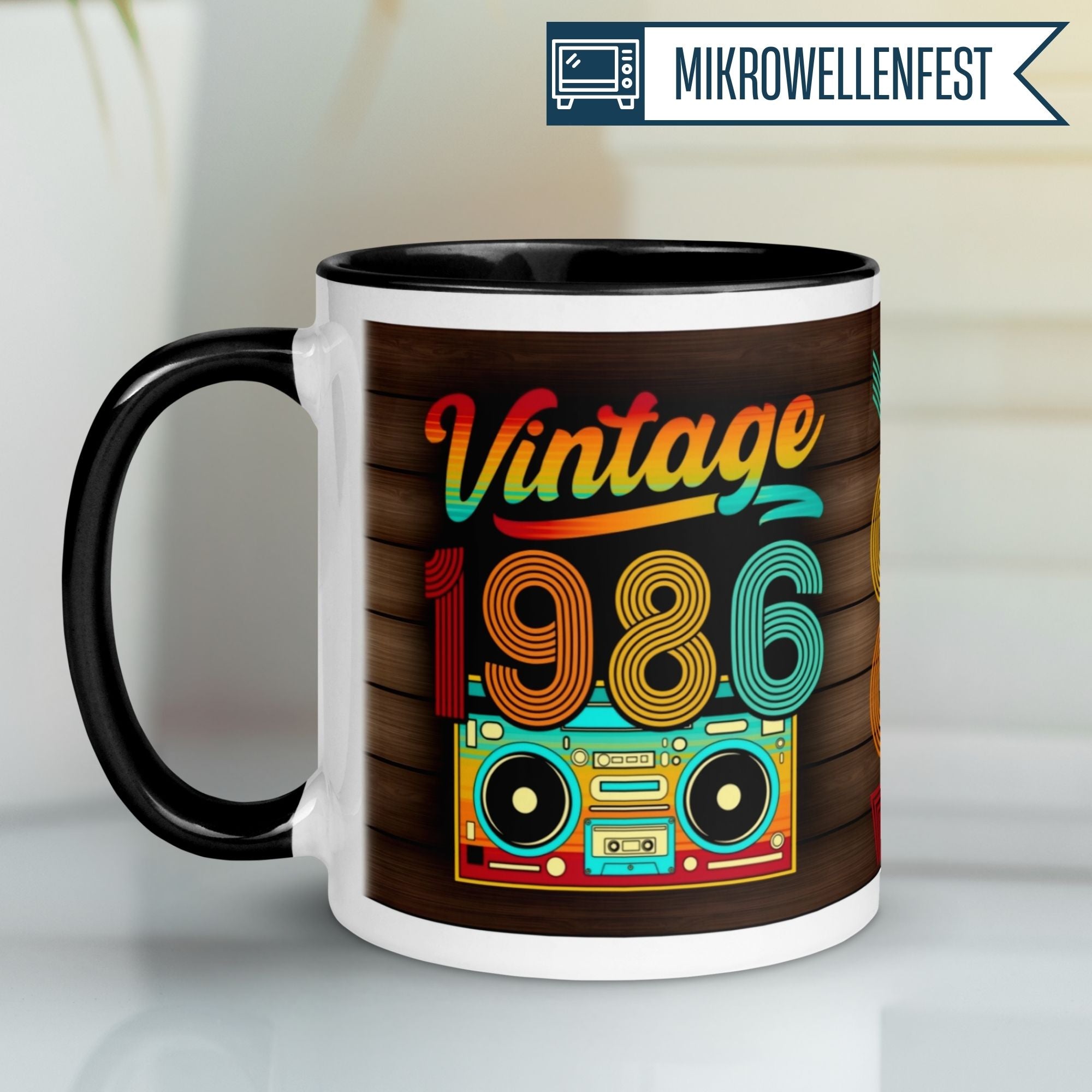 Momentals® Tasse 39. Geburtstag | Retro & Zahl | Vintage 1986