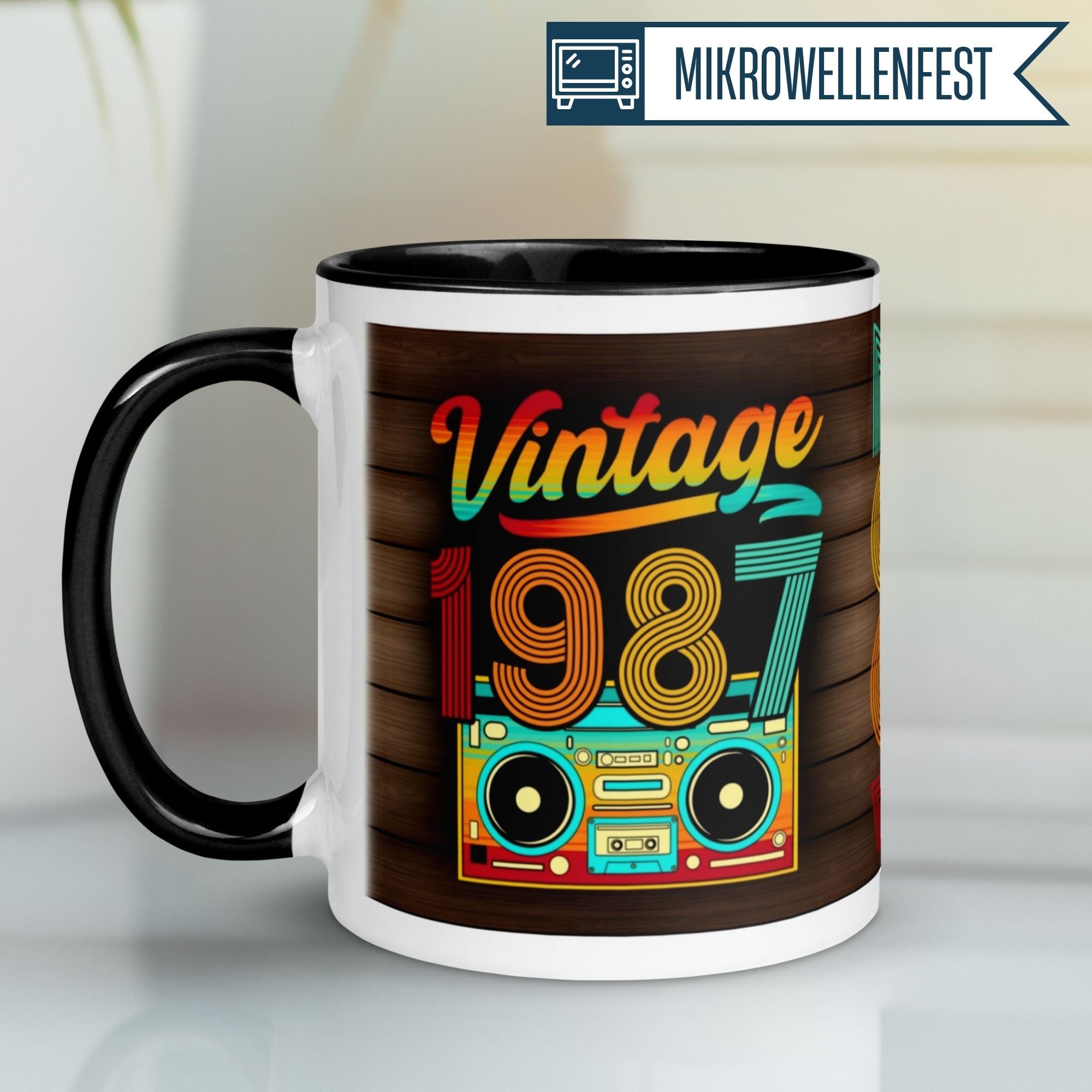 Momentals® Tasse 38. Geburtstag | Retro & Zahl | Vintage 1987