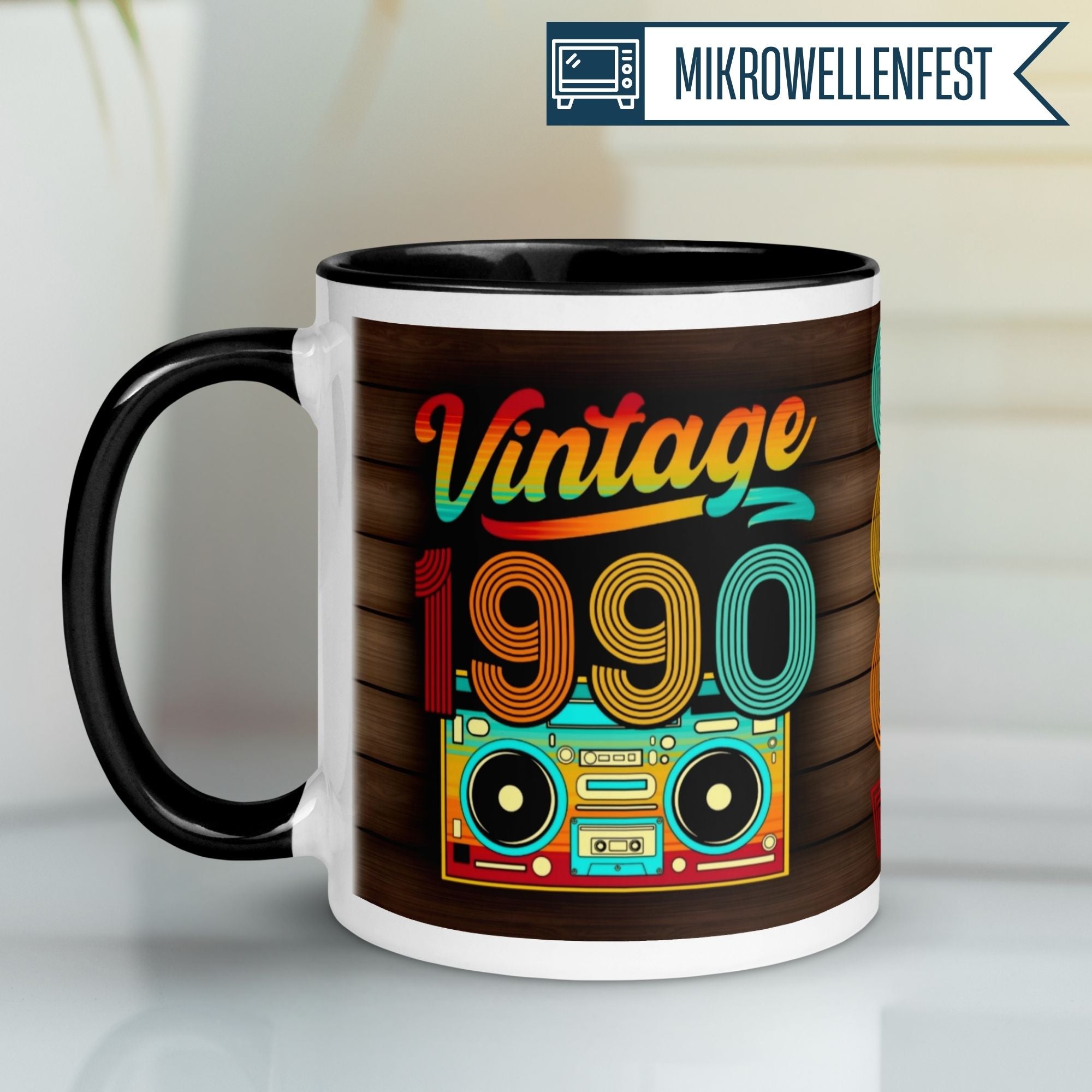 Tasse 35. Geburtstag | Retro & Zahl | Vintage 1990