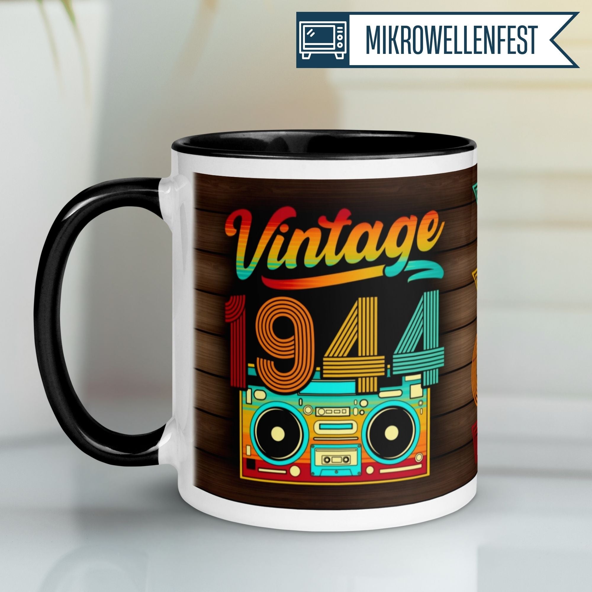 Momentals® Tasse 81. Geburtstag | Retro & Zahl | Vintage 1944