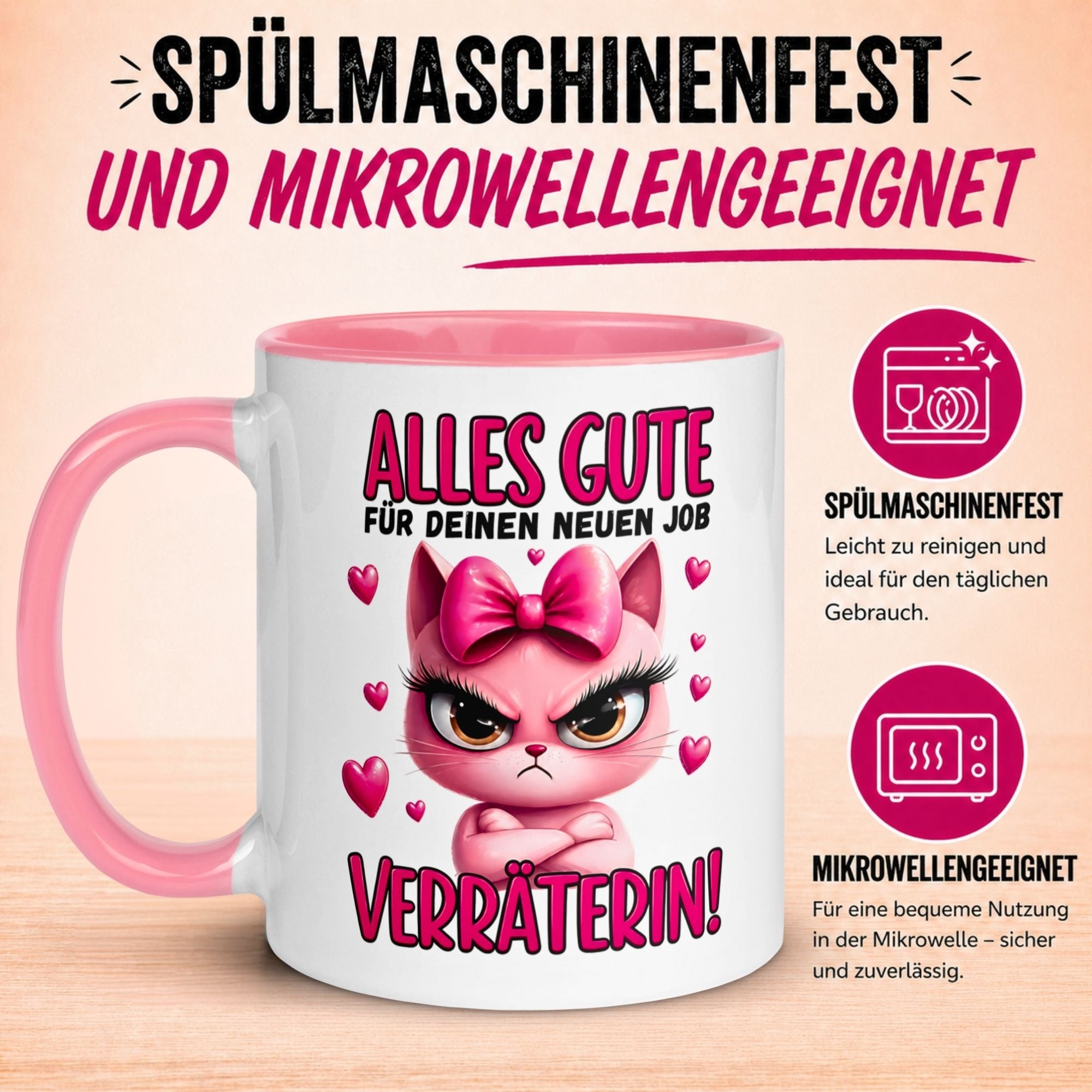 Tasse Abschied – „Alles Gute - Verräterin“ – Abschiedsgeschenk Kollegin