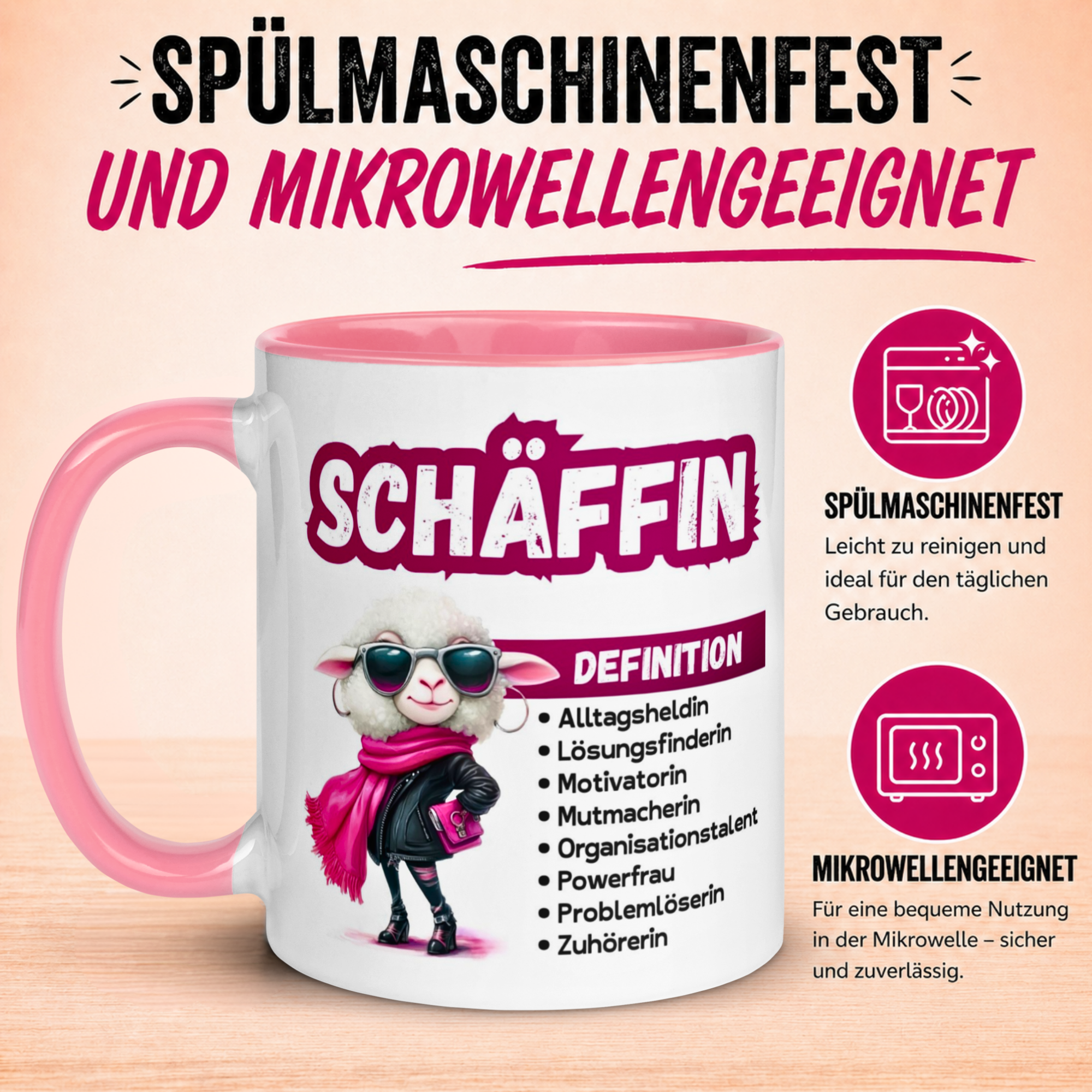 Tasse Chefin – „Schäffin - Definition“ – Geschenk Becher Chefin