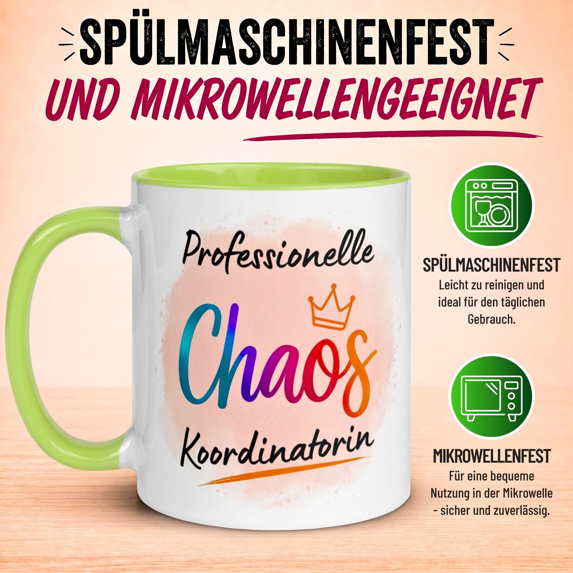 Tasse Kollegin – „Professionelle Chaos Koordinatorin“ – Geschenk Beste Arbeitskollegin