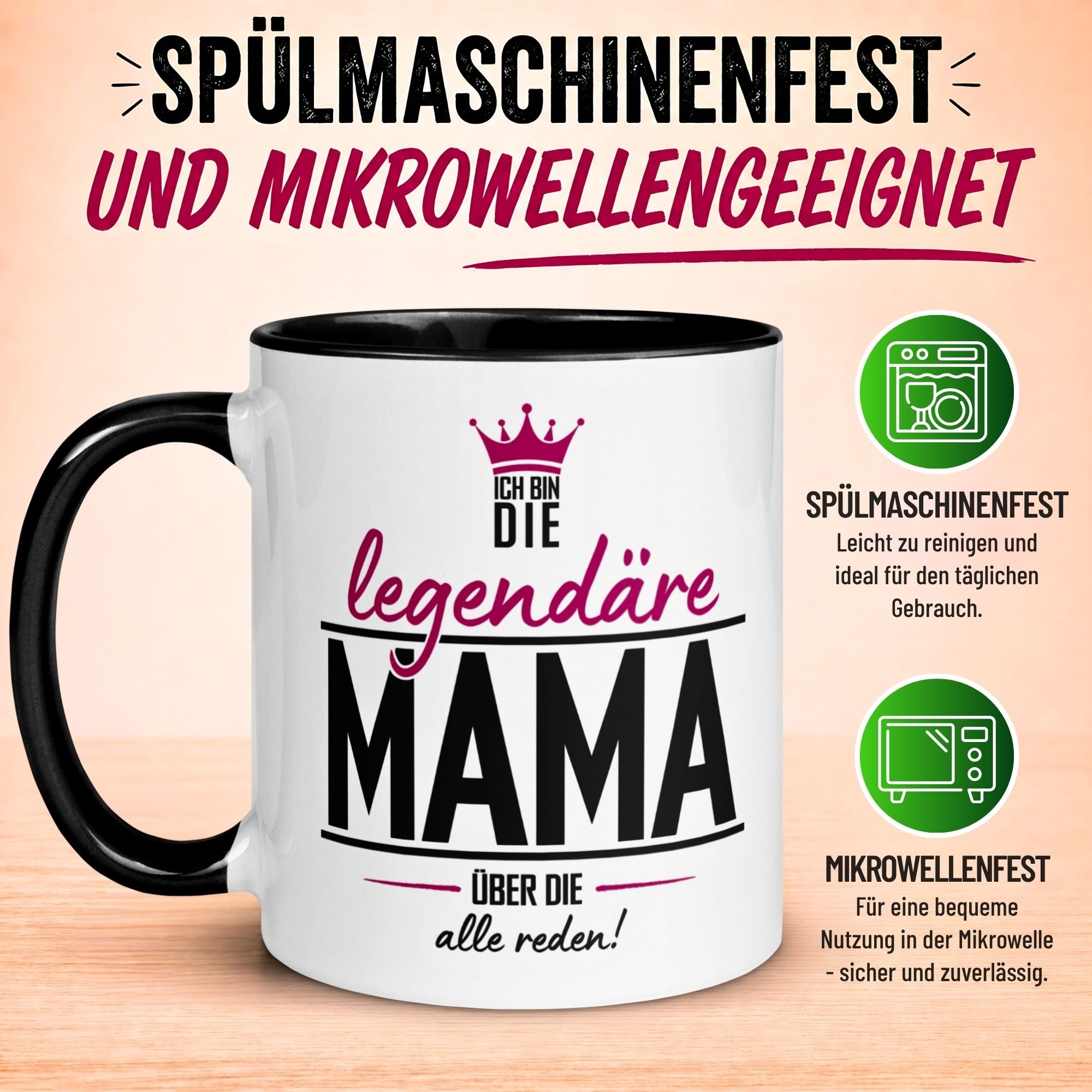 Tasse Mama – „Ich bin die legendäre“ – Beste Mama Geschenk Becher zum Muttertag
