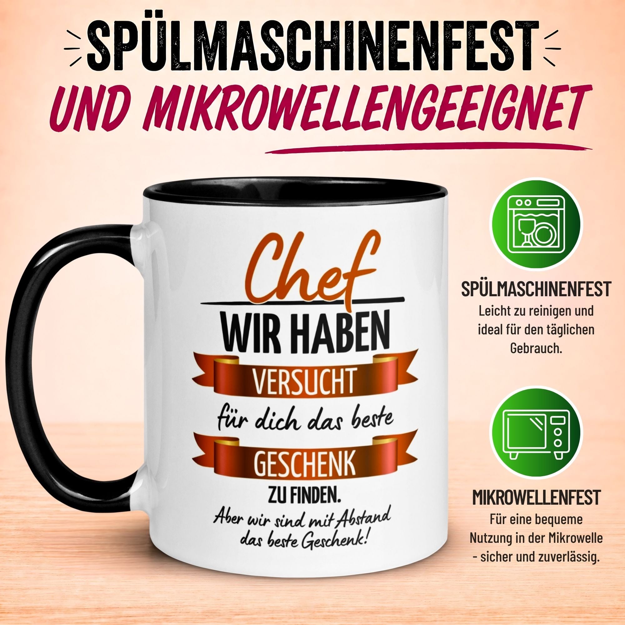 Tasse Chef – „Wir haben wirklich versucht“ – Geschenk Bester Chef