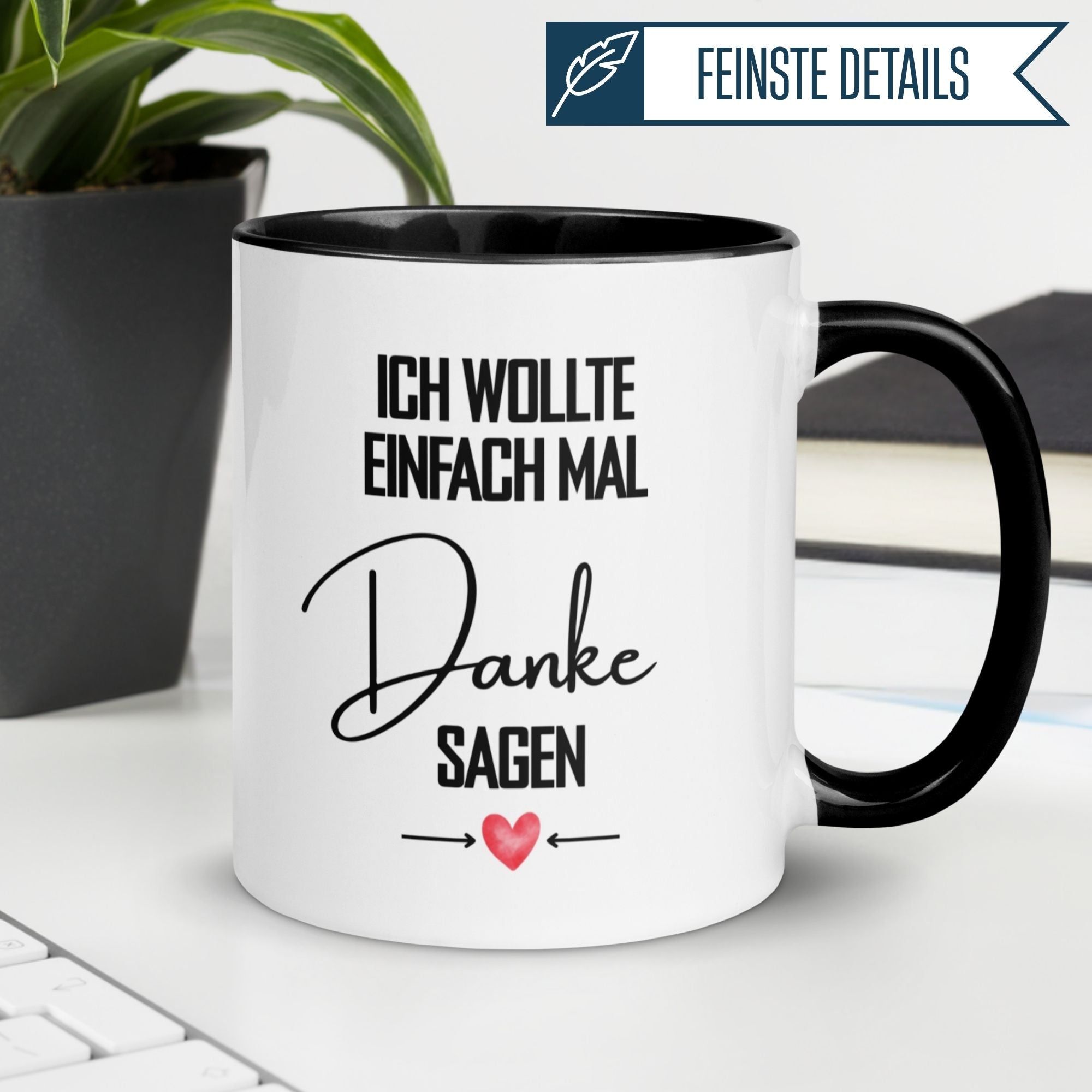 Momentals Tasse mit herzlichem Danke-Spruch für Wertschätzung in jeder Kaffeepause.