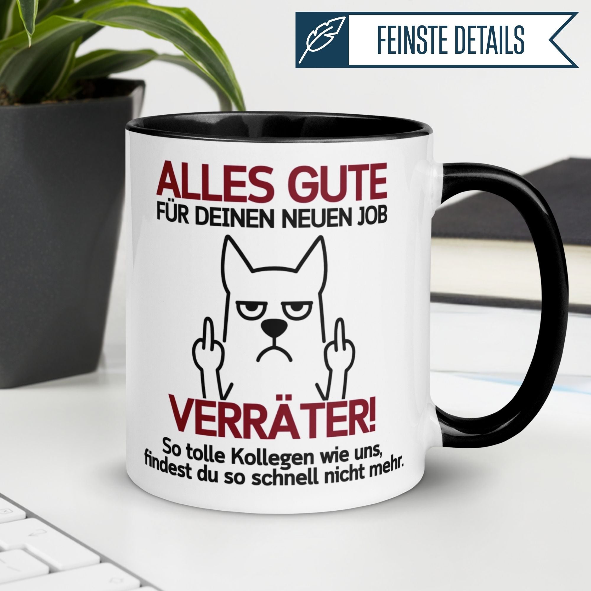 Momentals Tasse mit Spruch für neuen Job, humorvolles Geschenk für Kollegen, Teamgeist und Wertschätzung.