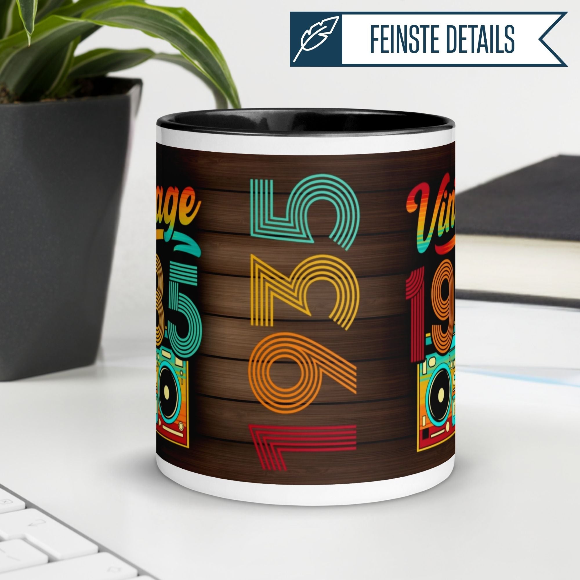 Momentals® Tasse 90. Geburtstag | Retro & Zahl | Vintage 1935