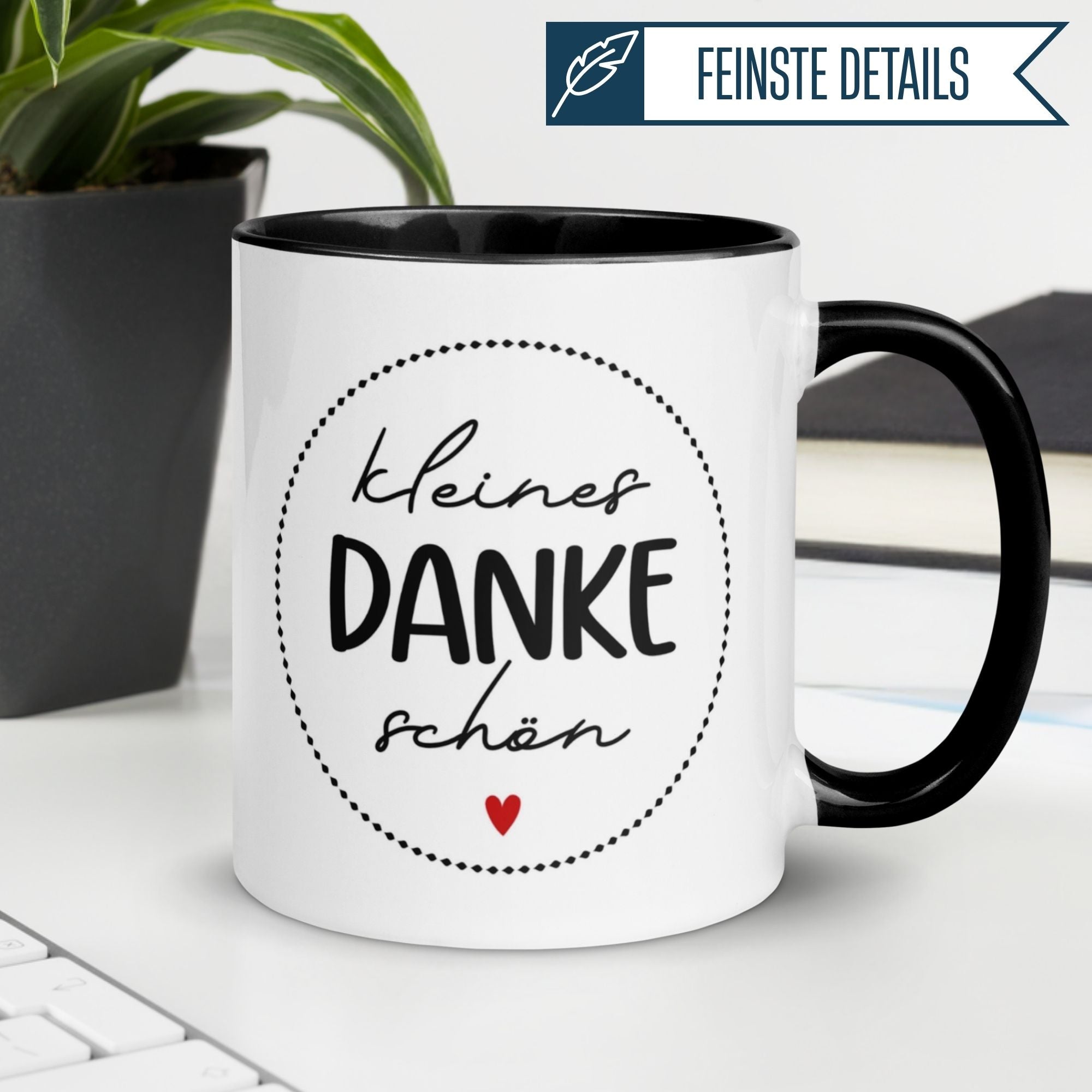 Momentals Tasse Danke mit Herz-Motiv für Wertschätzung und charmante Kaffeepausen.