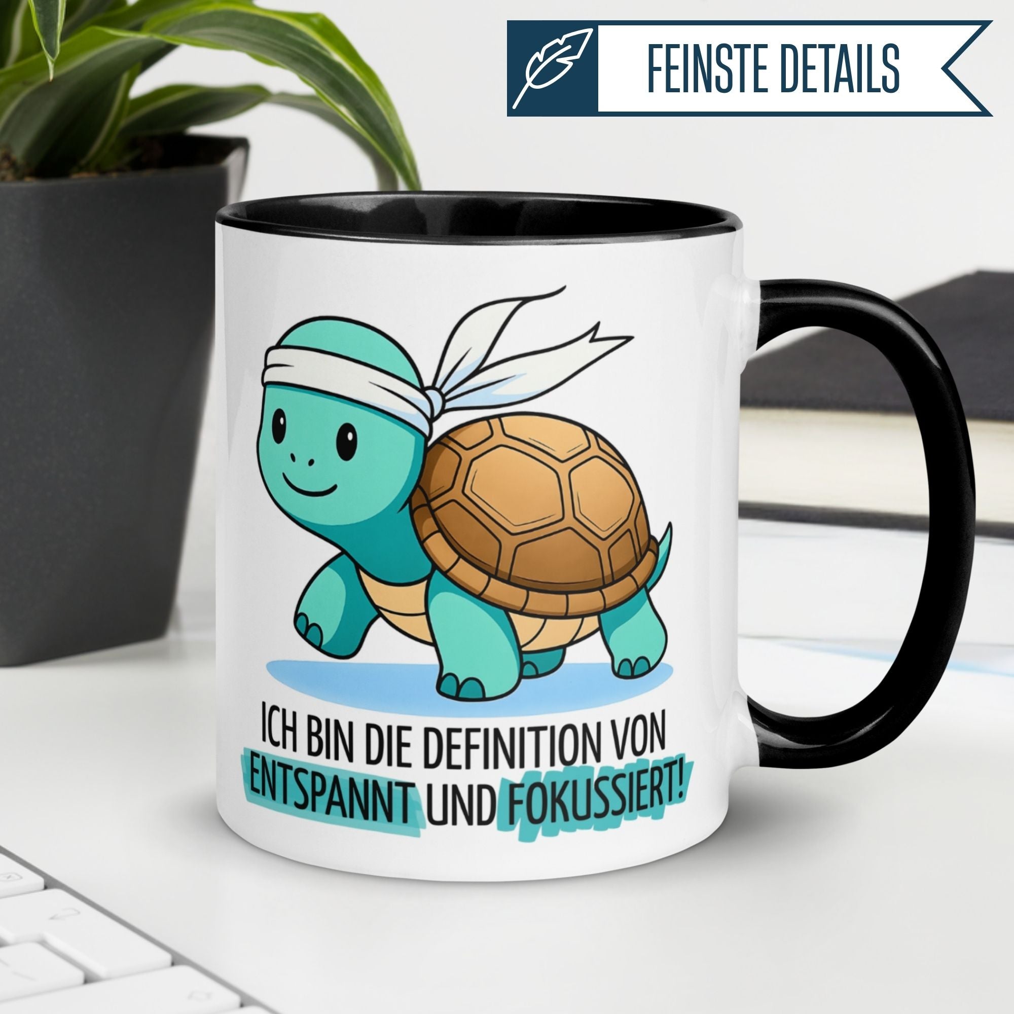 Schildkröte Tasse | Ich bin die Definition von entspannt und fokussiert