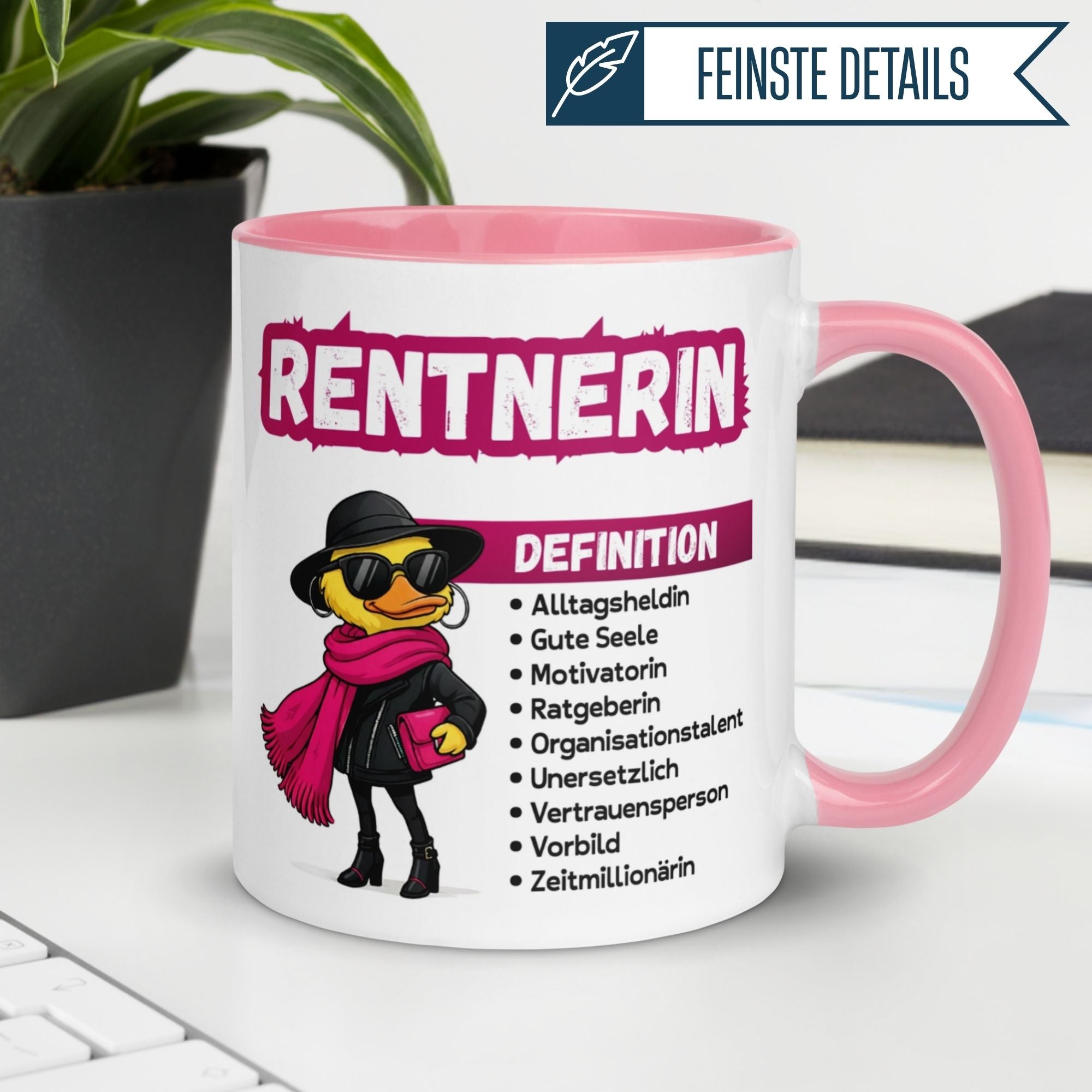 Tasse Rentnerin – „Definition einer Rentnerin“ – Geschenk Rente Frau
