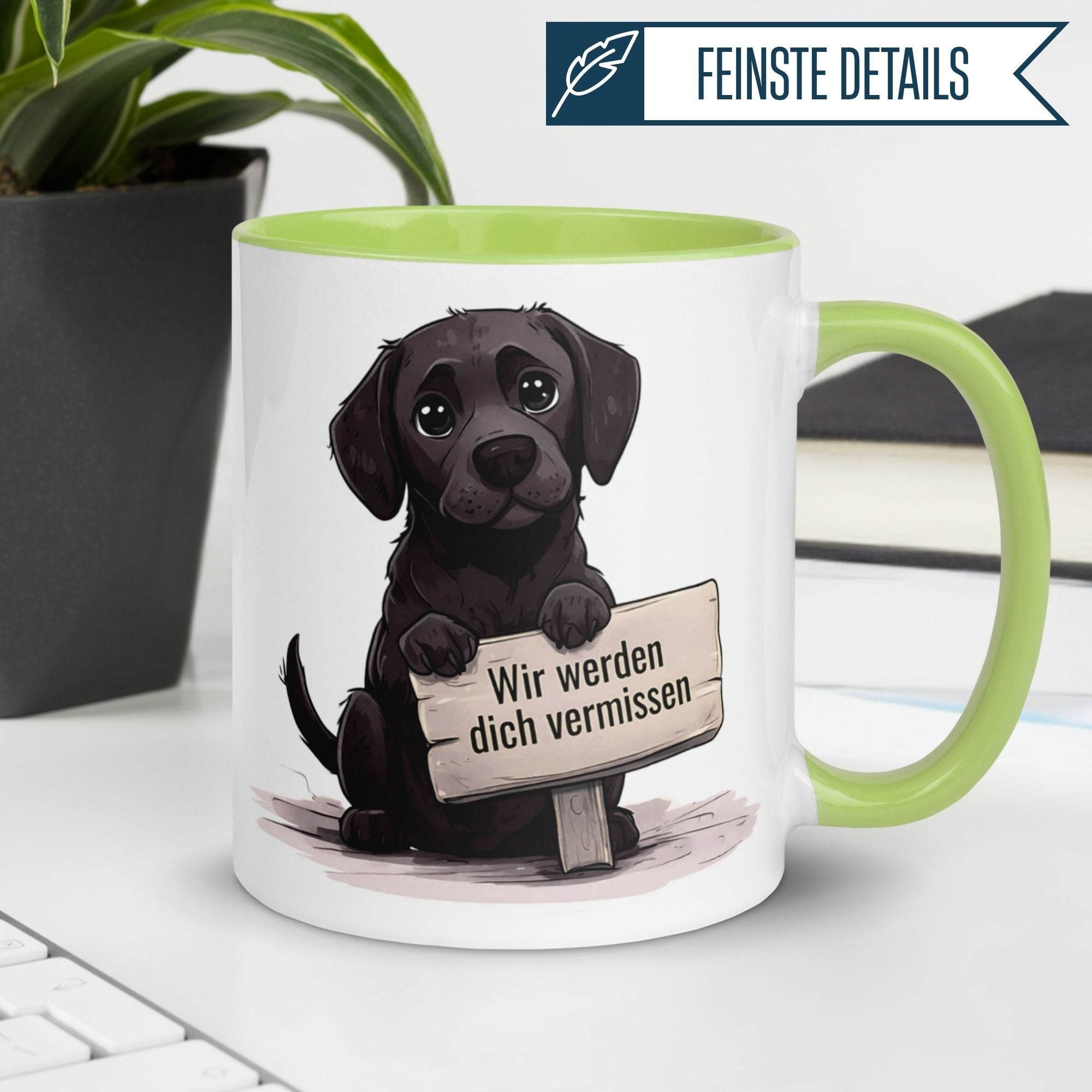 Momentals® Tasse Abschied | Hund & Abschiedsspruch | Wir werden dich vermissen