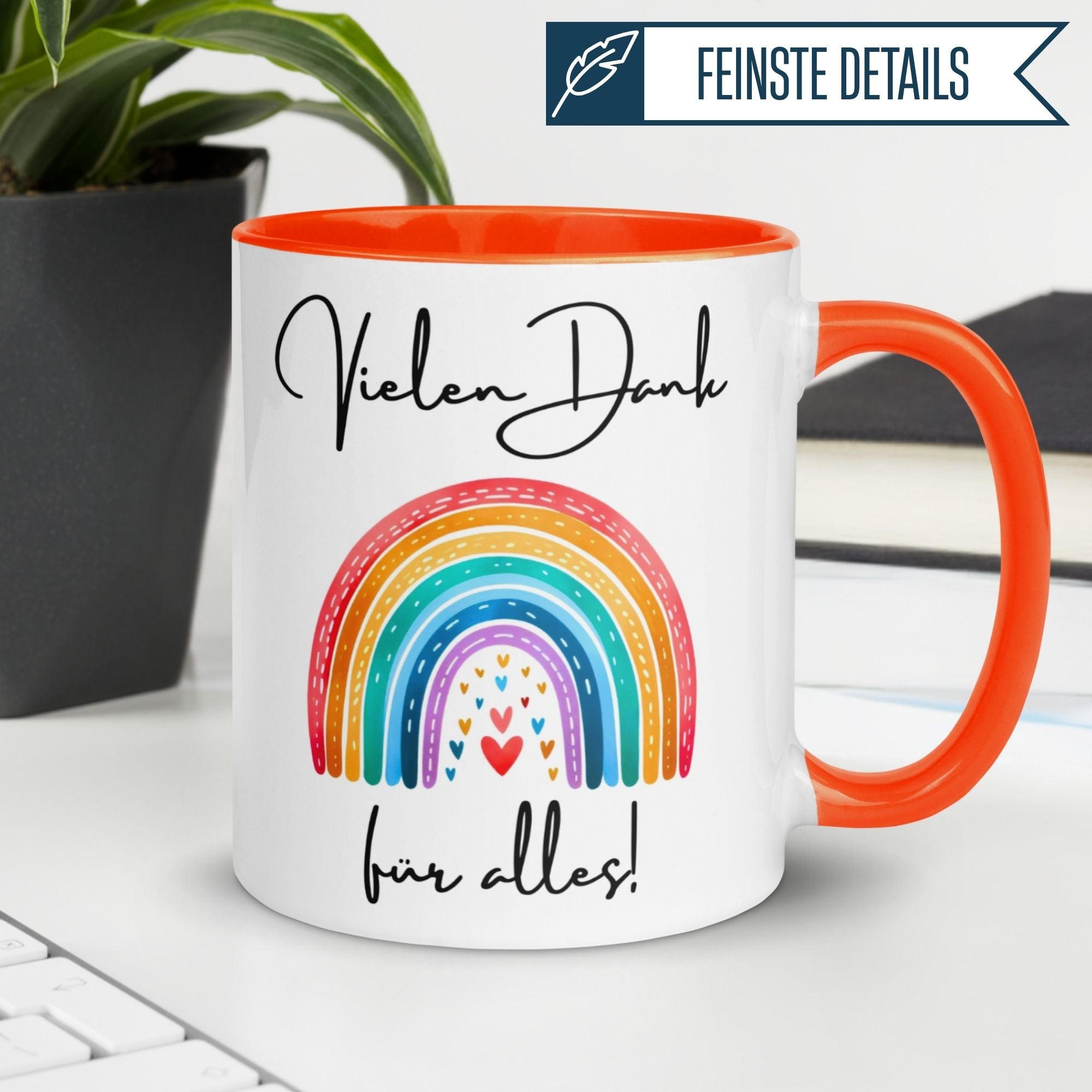Momentals® Tasse Dankeschön | Herz & Spruch | Vielen Dank für alles