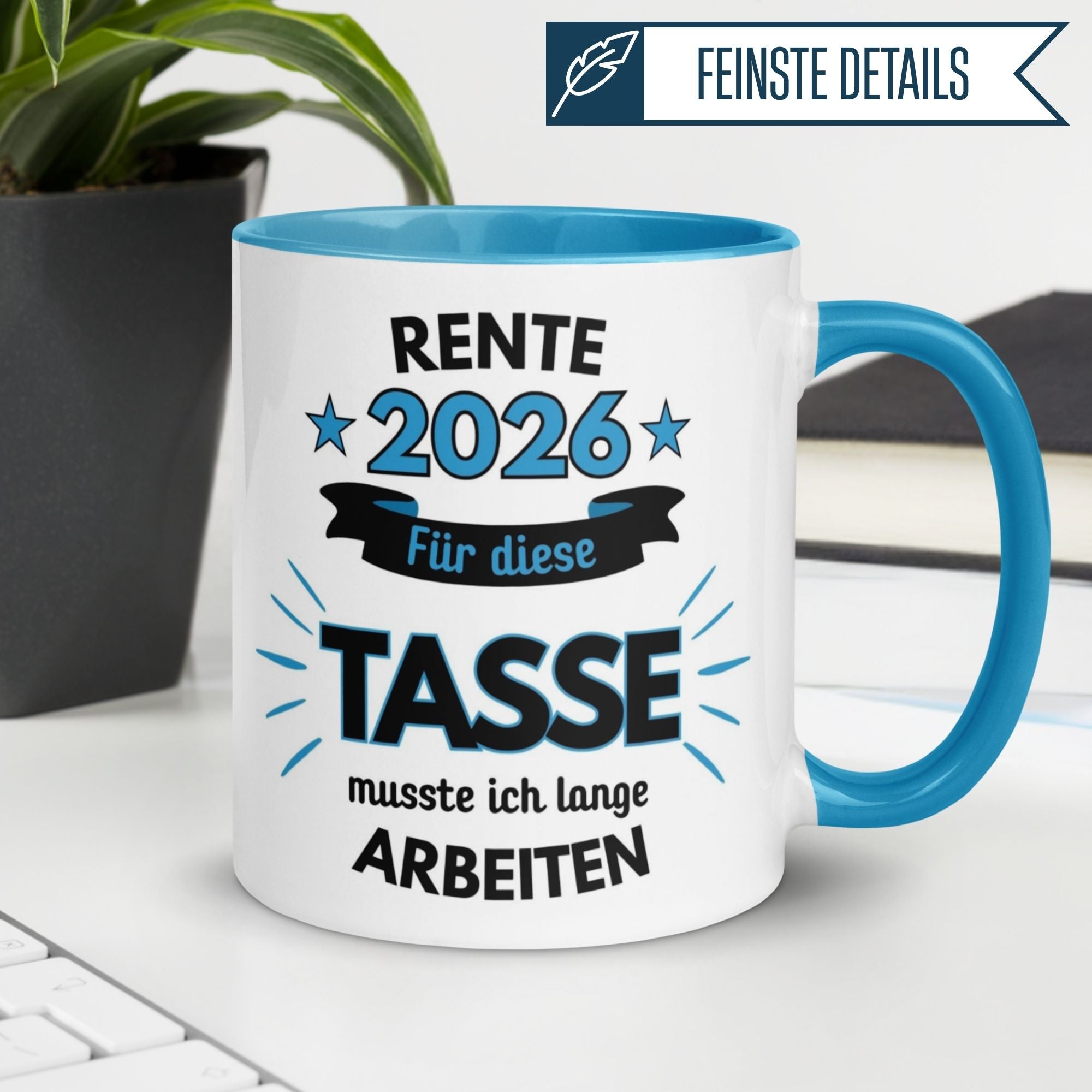 Tasse Rente – „Für diese Tasse musste ich lange arbeiten“ – Renteneintritt Geschenk Mann
